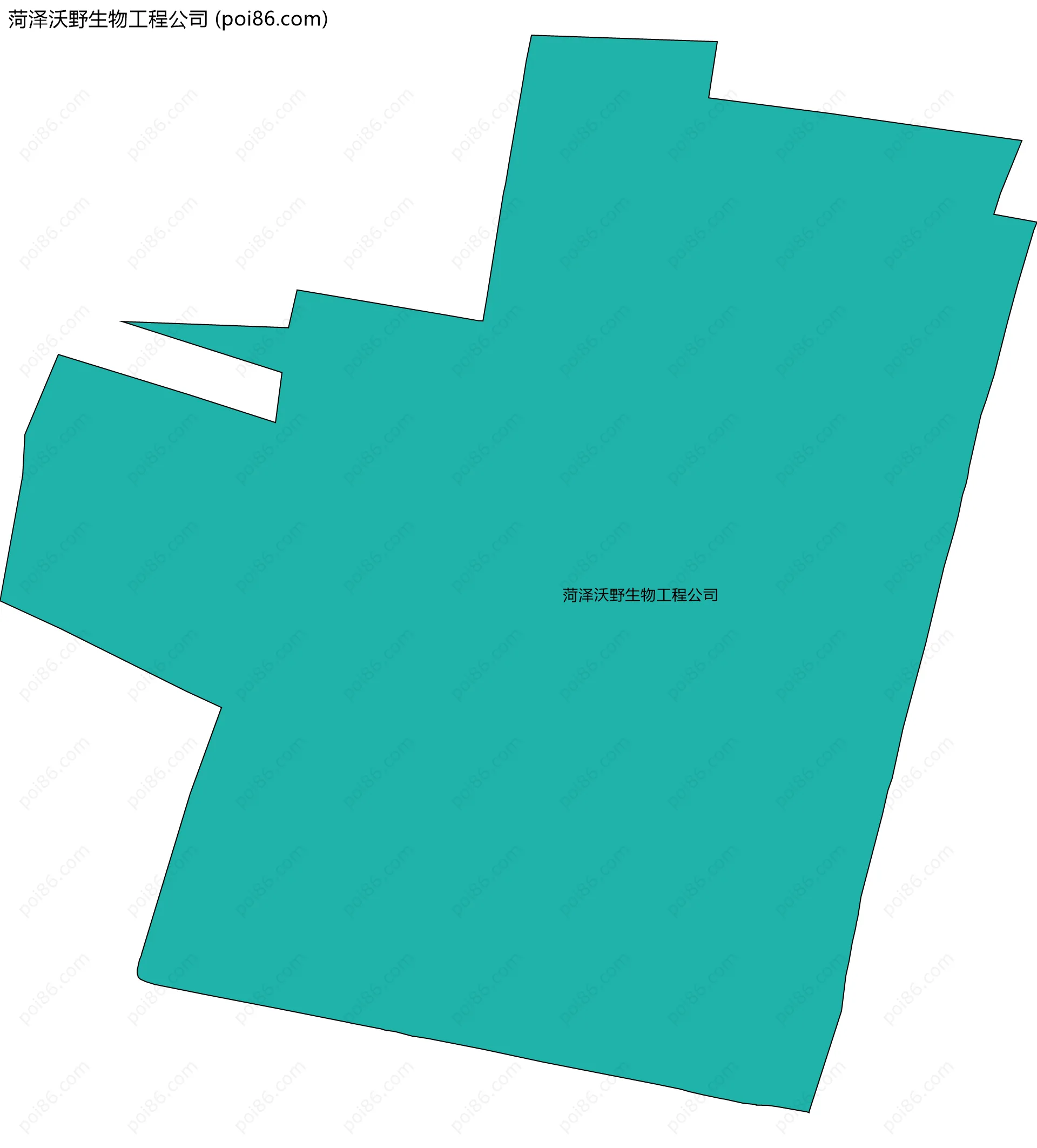 菏泽沃野生物工程公司边界地图