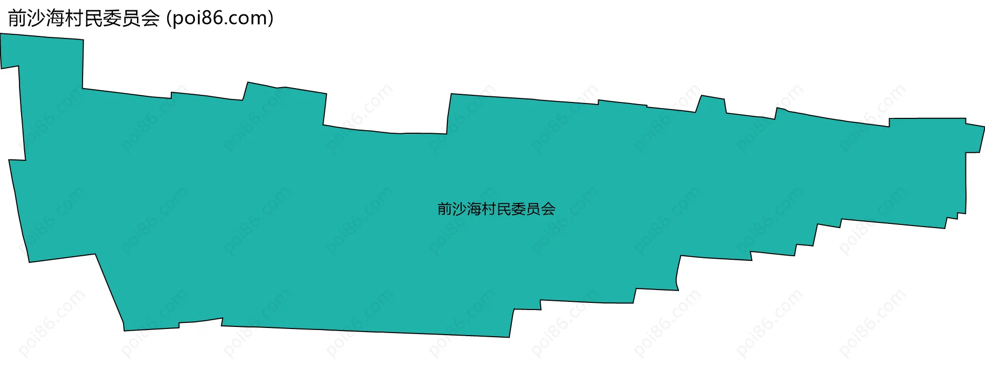 前沙海村民委员会边界地图