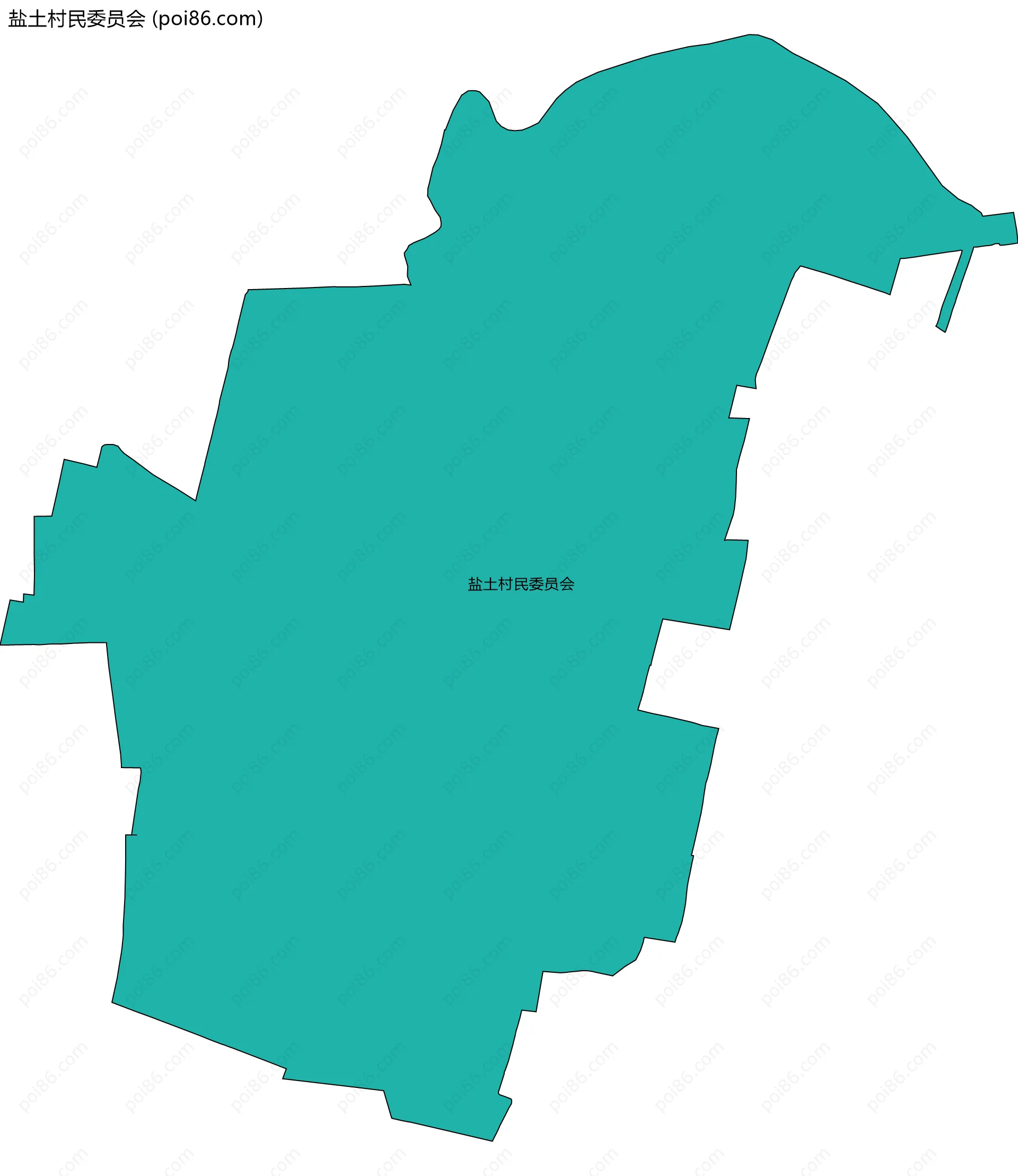 盐土村民委员会边界地图