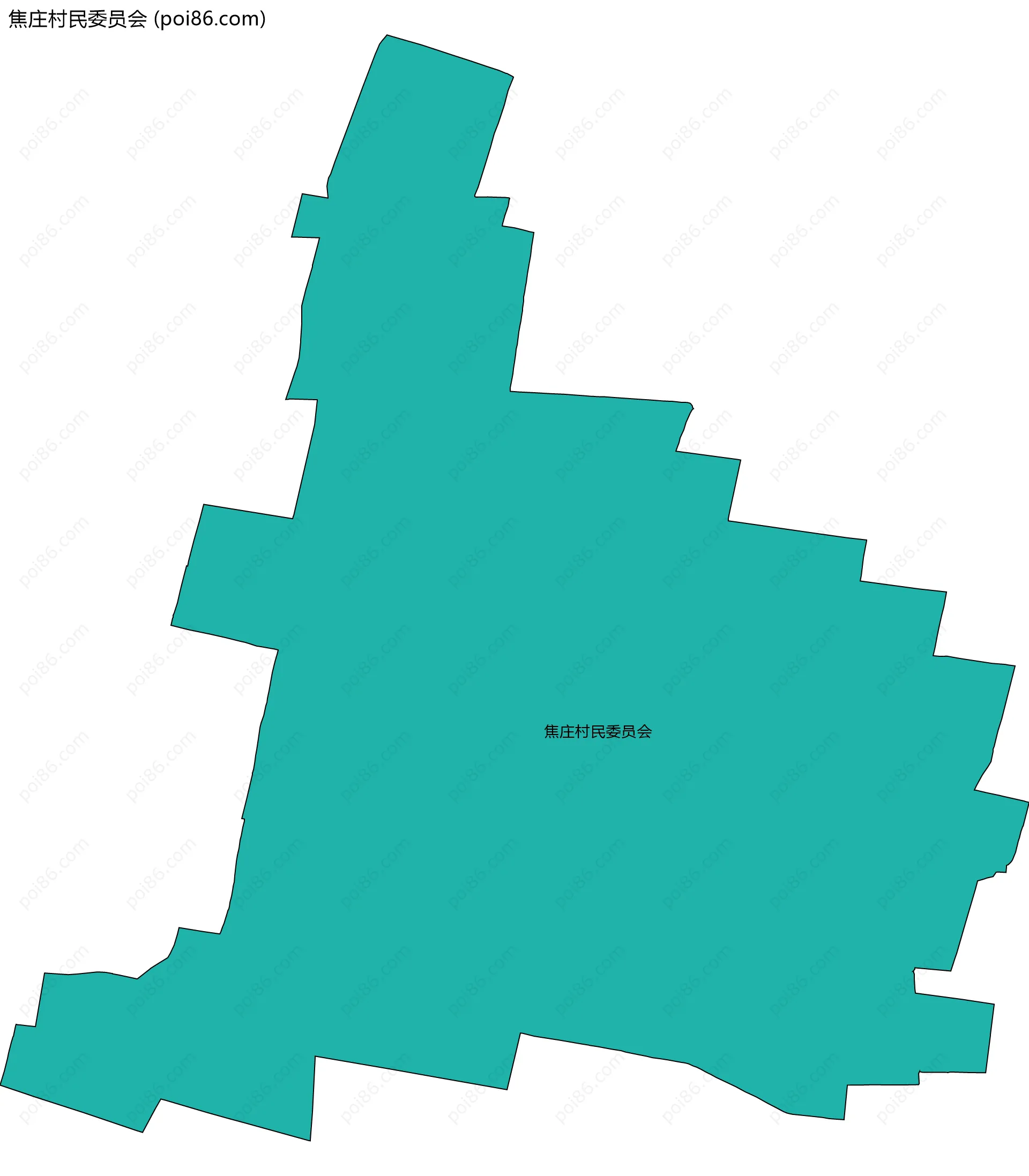 焦庄村民委员会边界地图