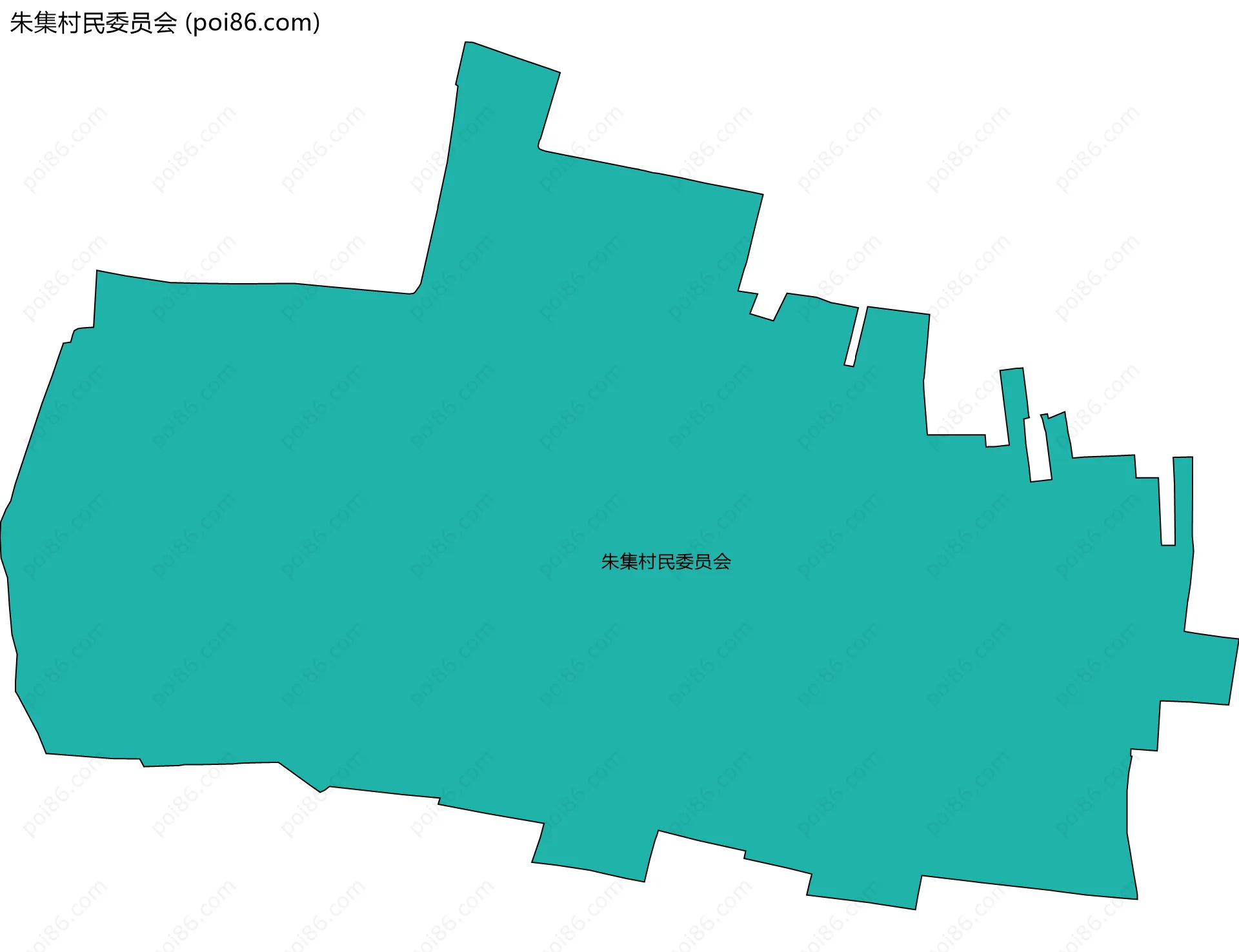 朱集村民委员会边界地图