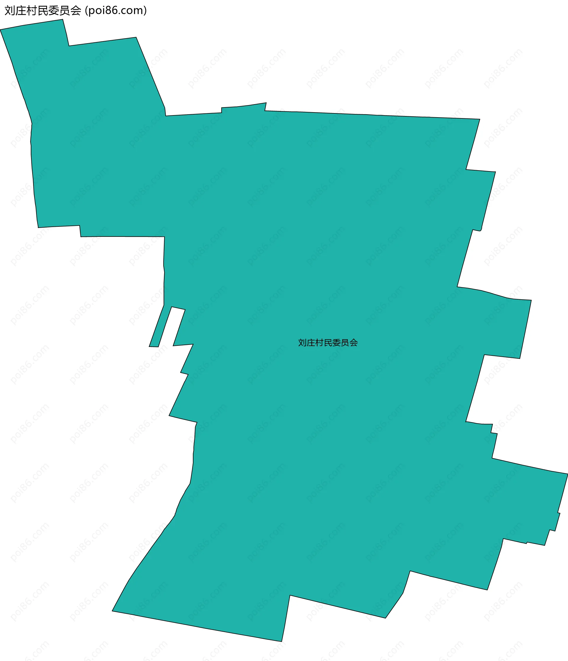 刘庄村民委员会边界地图