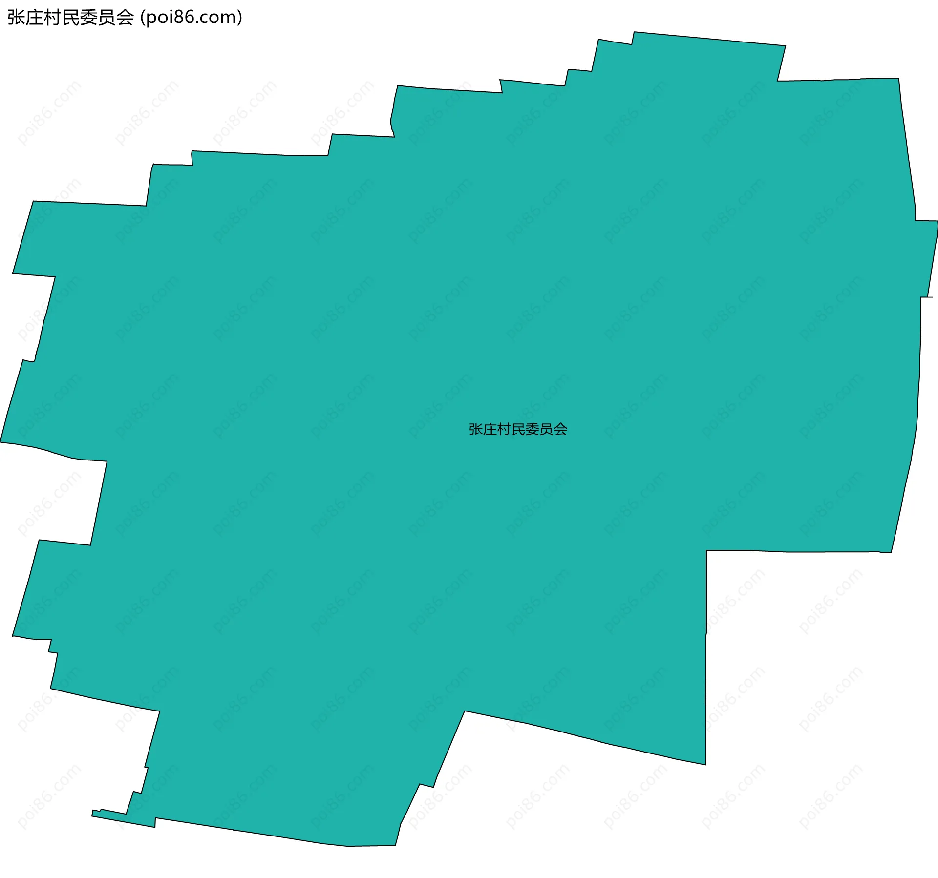 张庄村民委员会边界地图