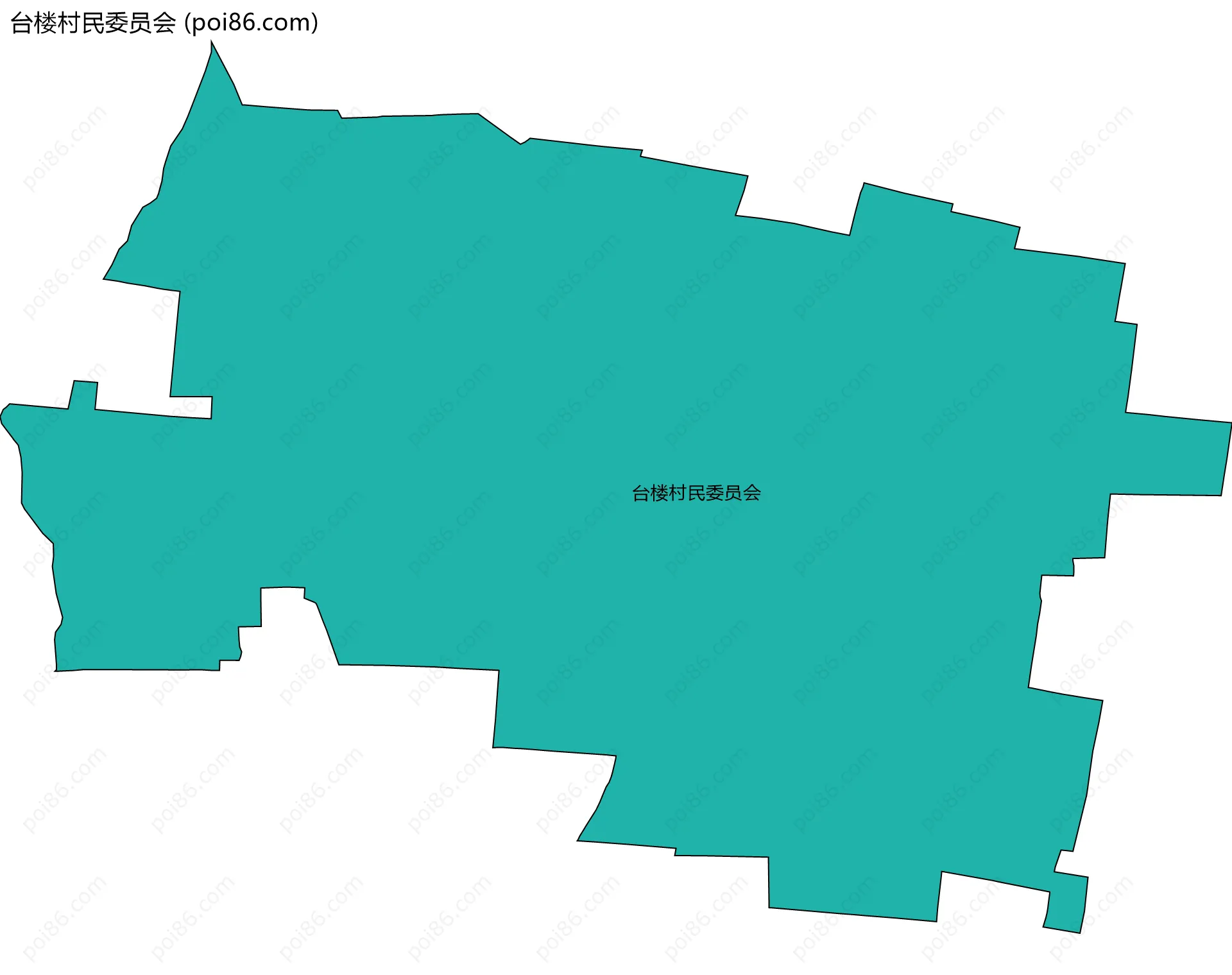 台楼村民委员会边界地图