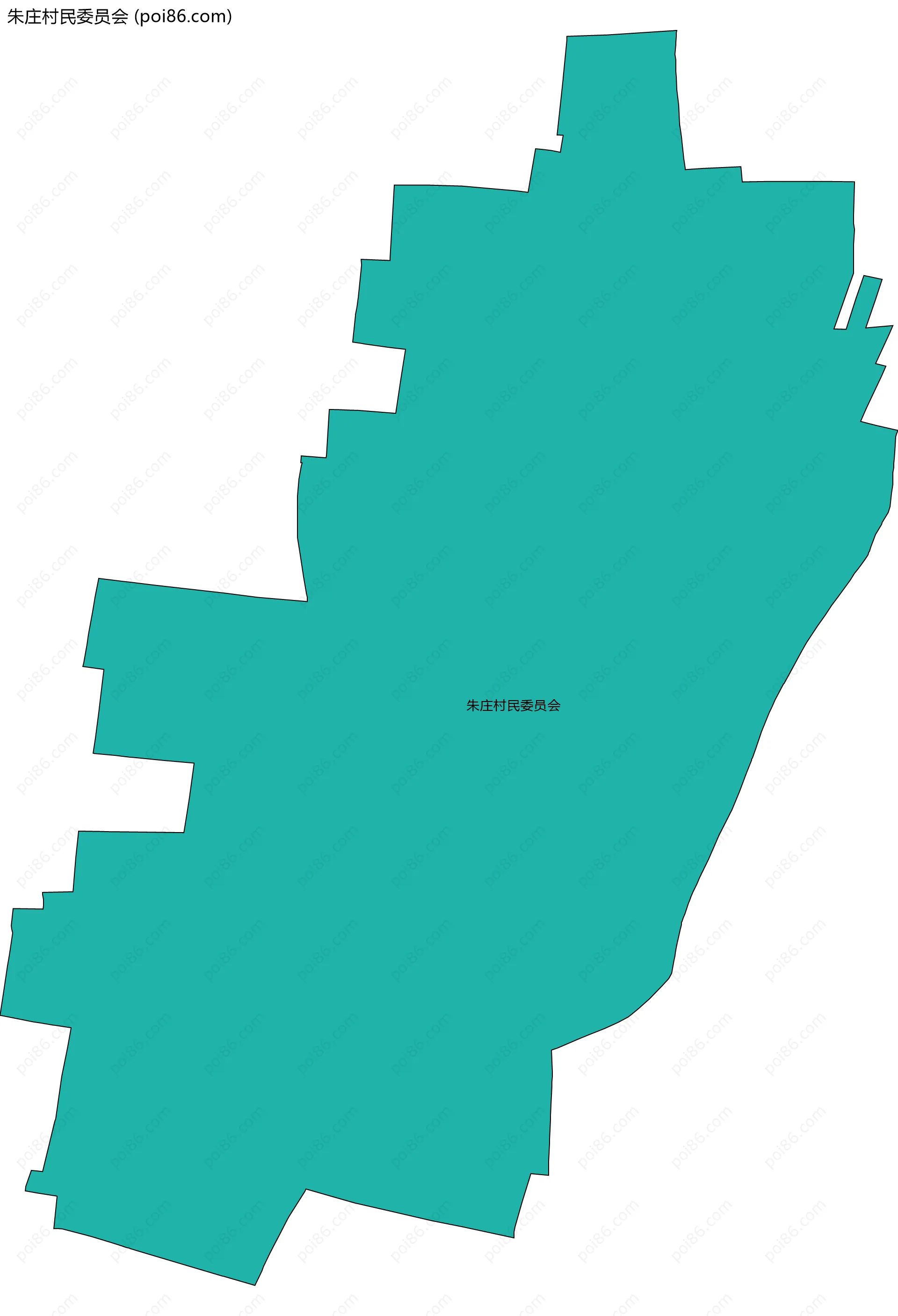 朱庄村民委员会边界地图