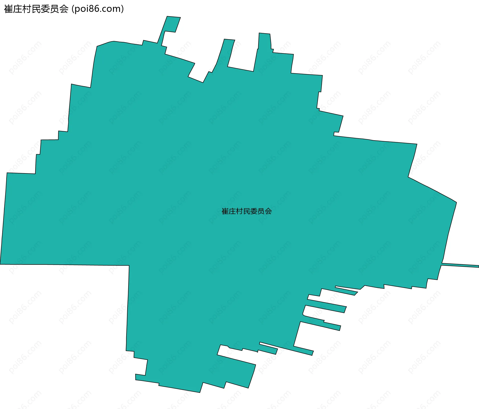 崔庄村民委员会边界地图