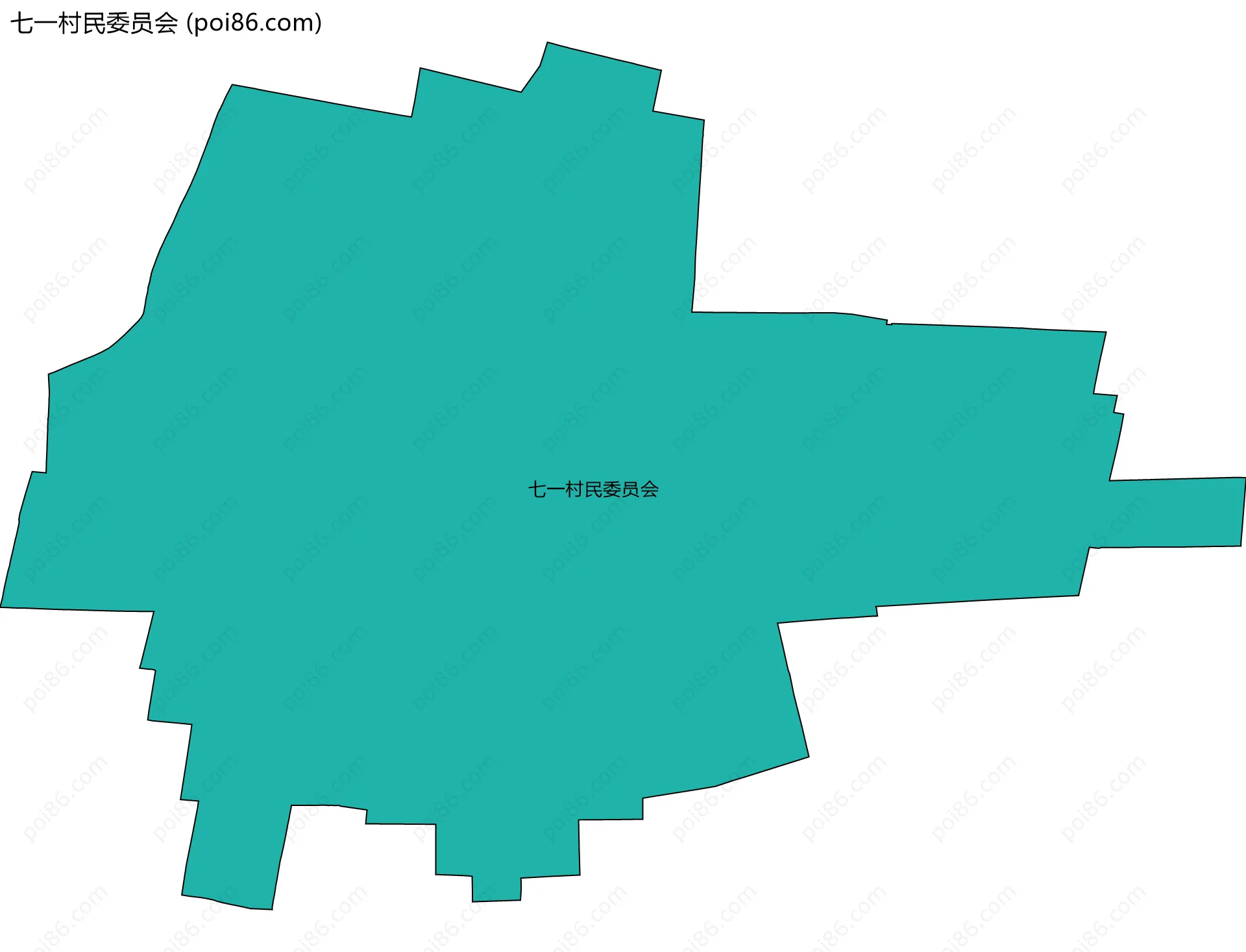 七一村民委员会边界地图