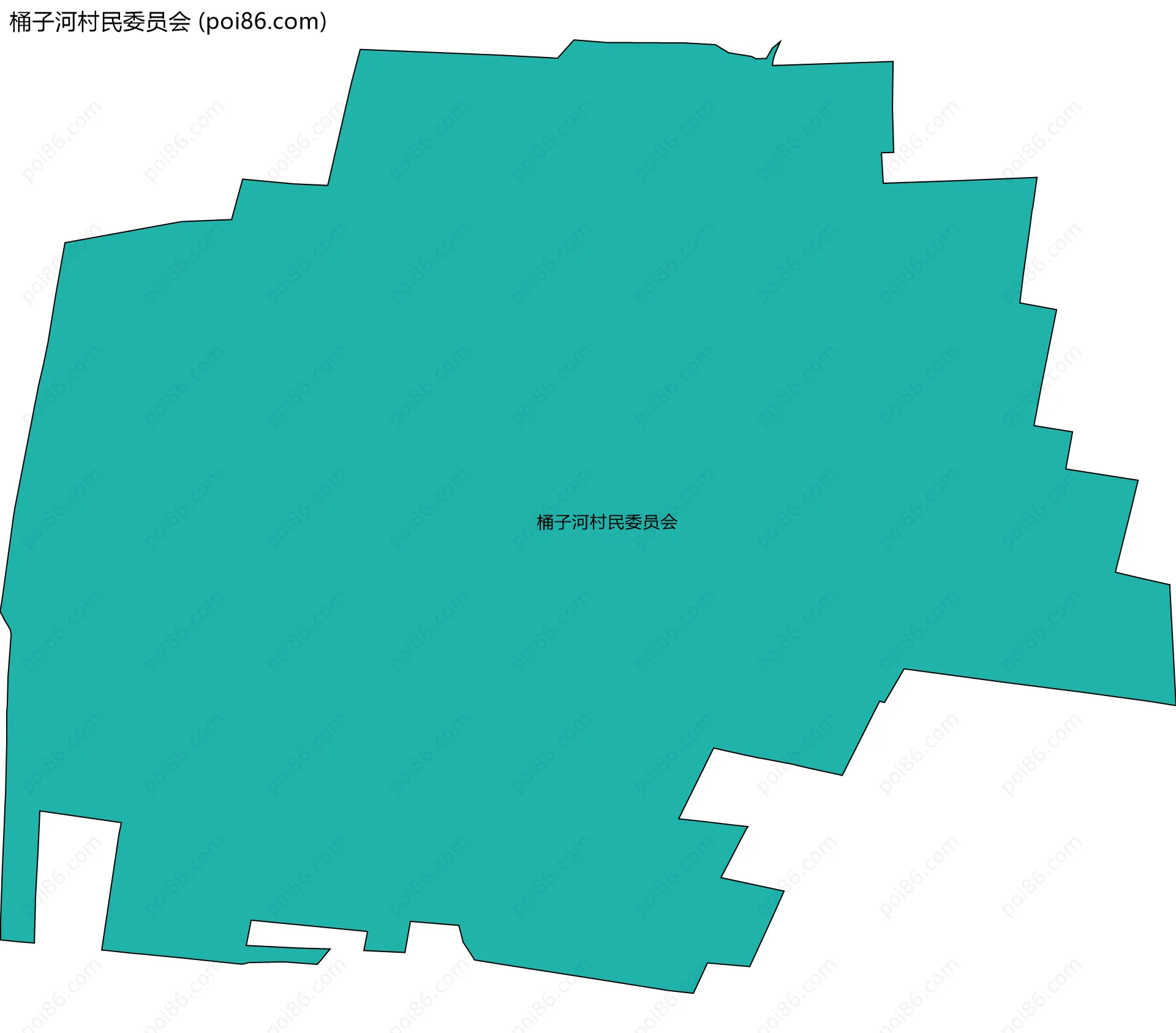 桶子河村民委员会边界地图