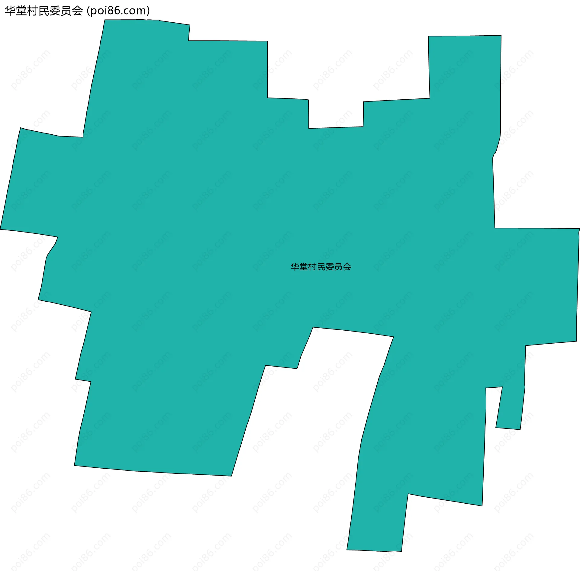 华堂村民委员会边界地图