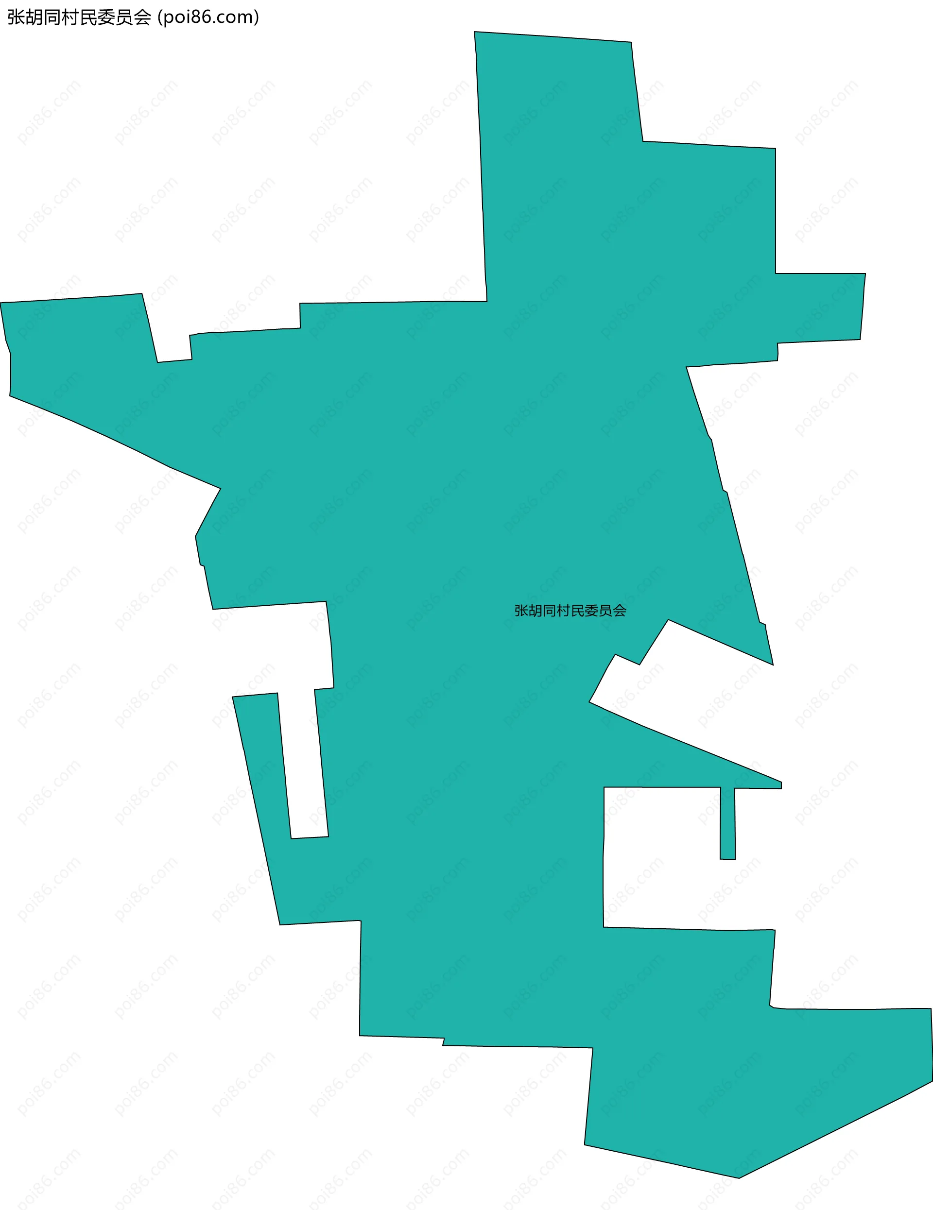 张胡同村民委员会边界地图