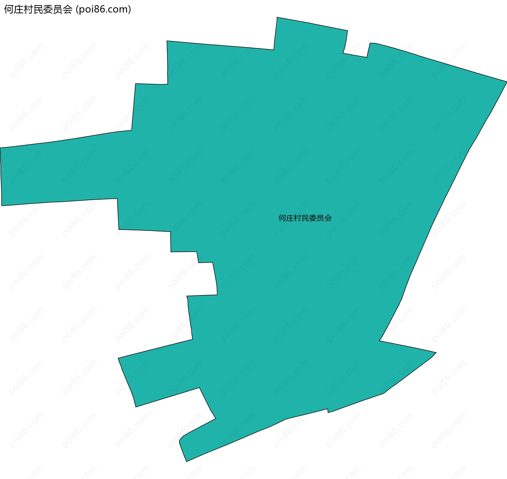 何庄村民委员会边界地图
