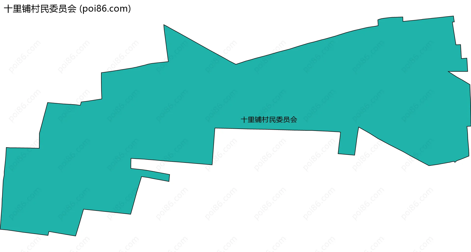 十里铺村民委员会边界地图