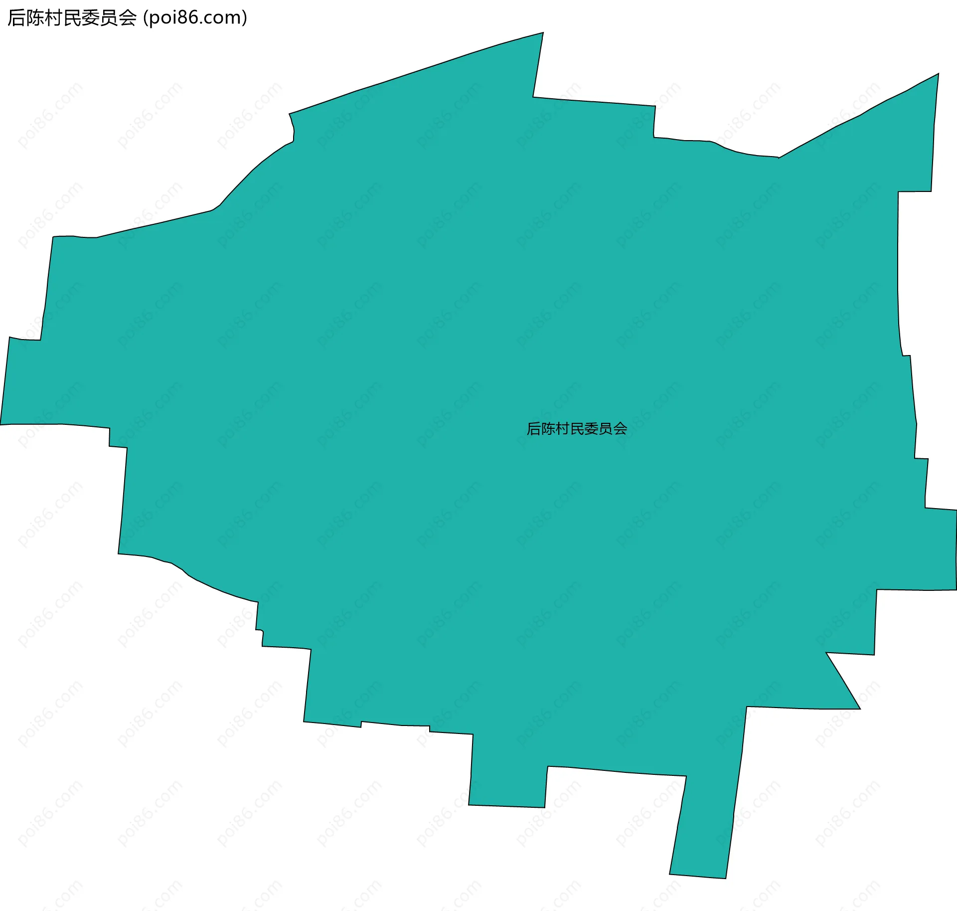 后陈村民委员会边界地图