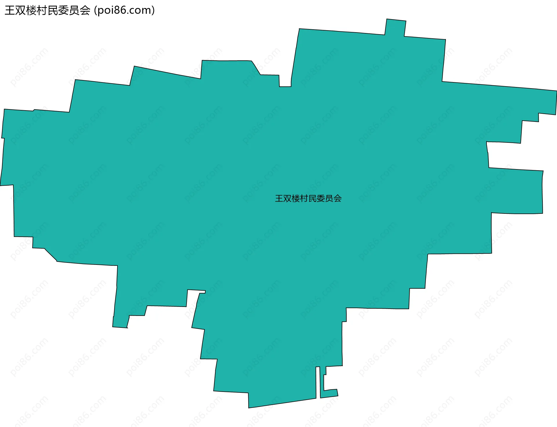 王双楼村民委员会边界地图
