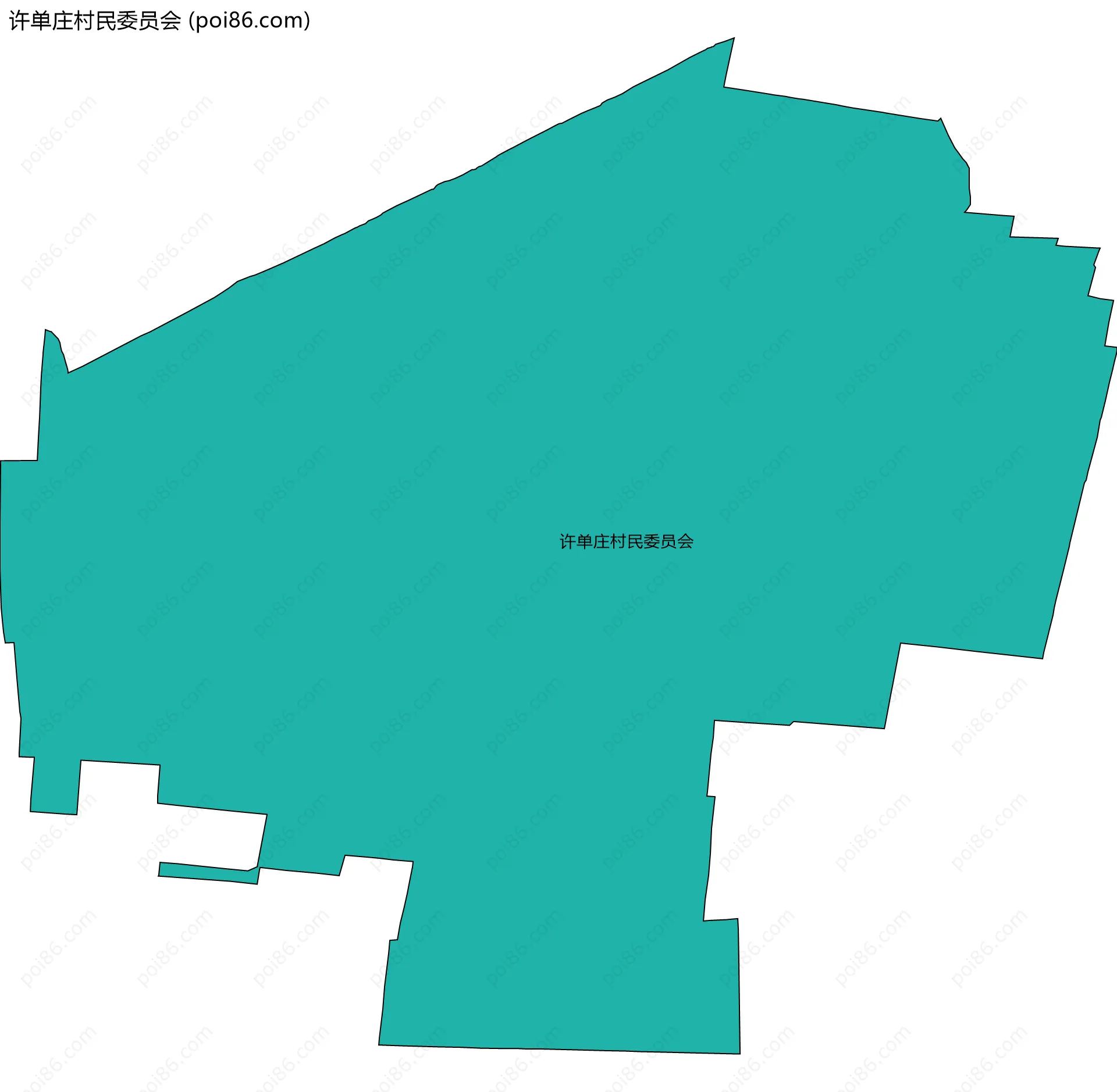 许单庄村民委员会边界地图