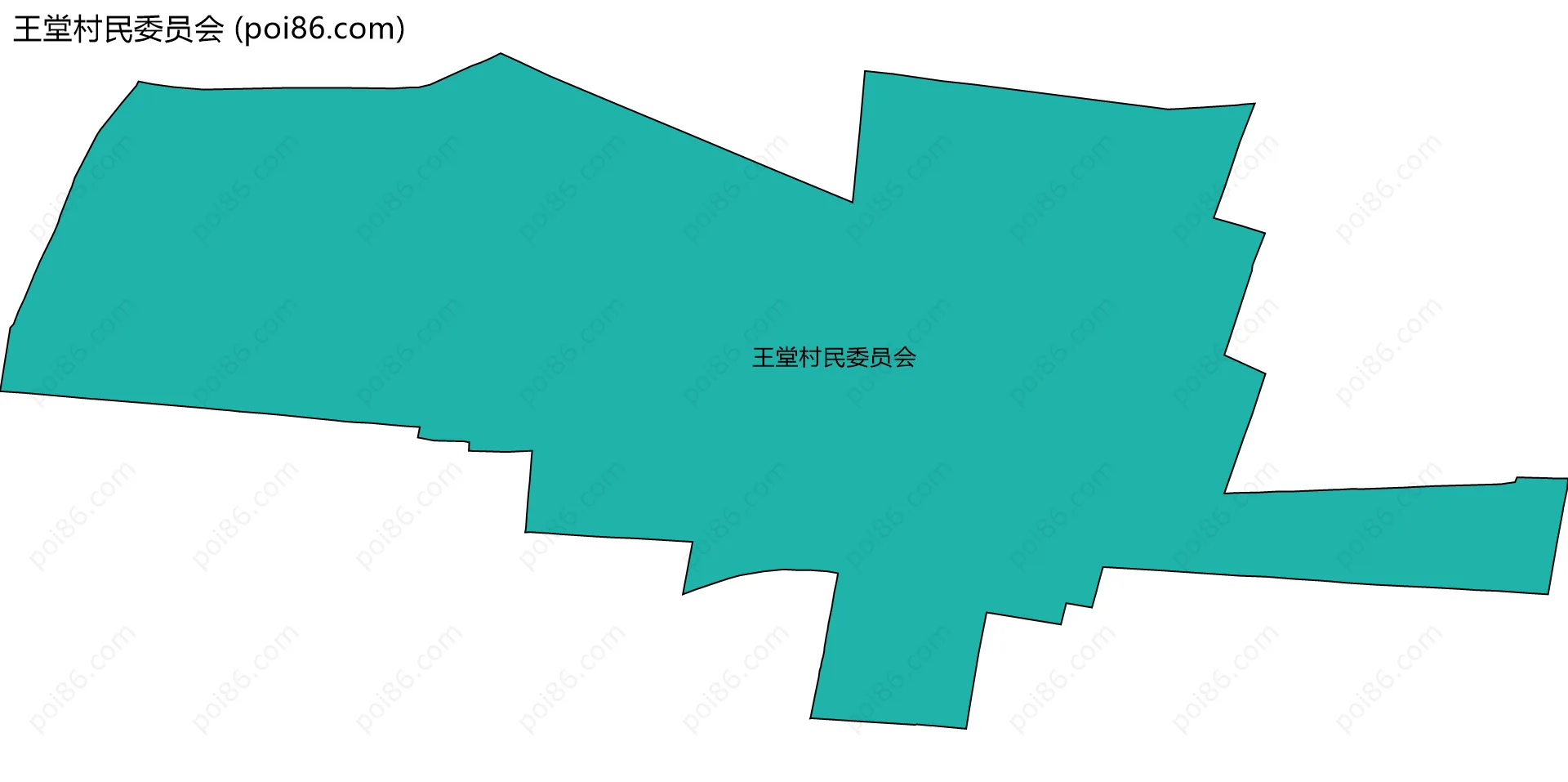 王堂村民委员会边界地图