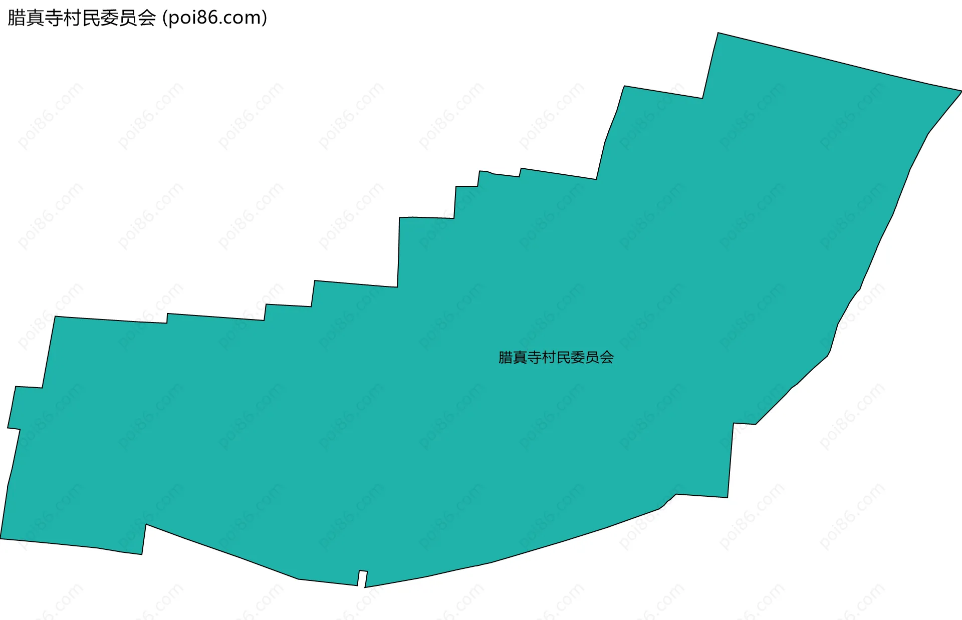 腊真寺村民委员会边界地图