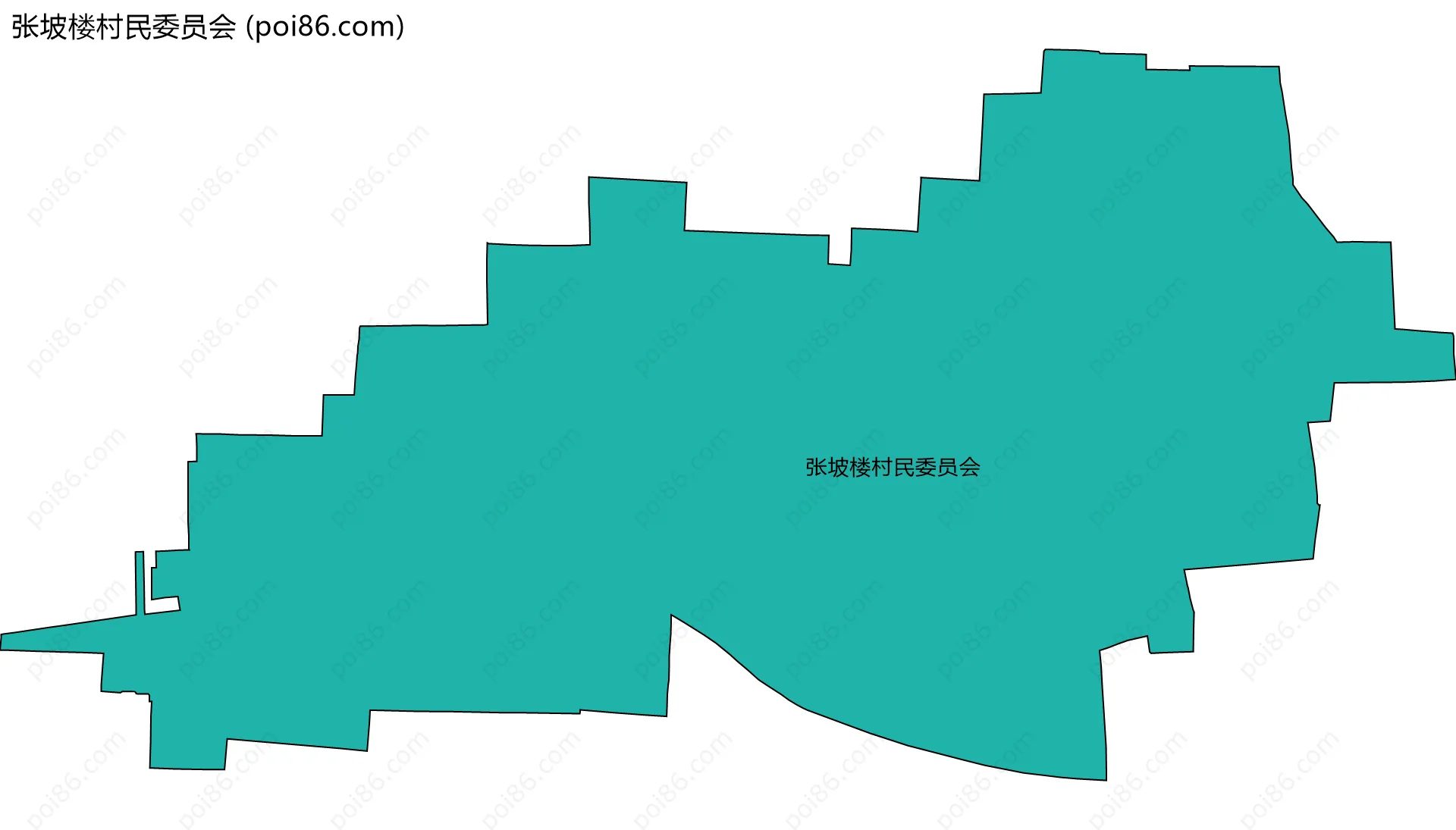 张坡楼村民委员会边界地图