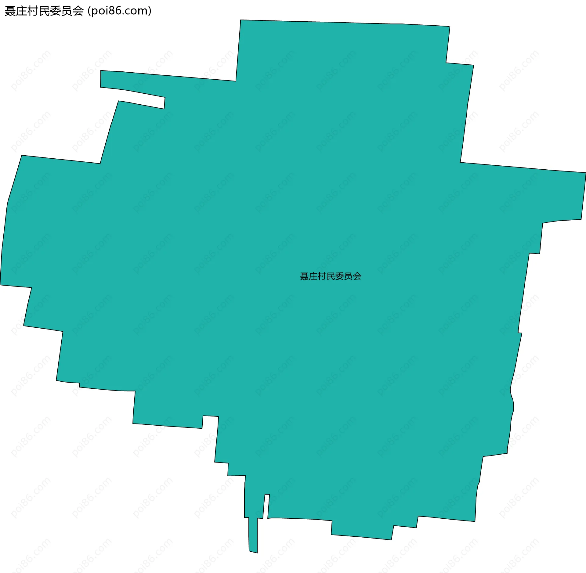聂庄村民委员会边界地图