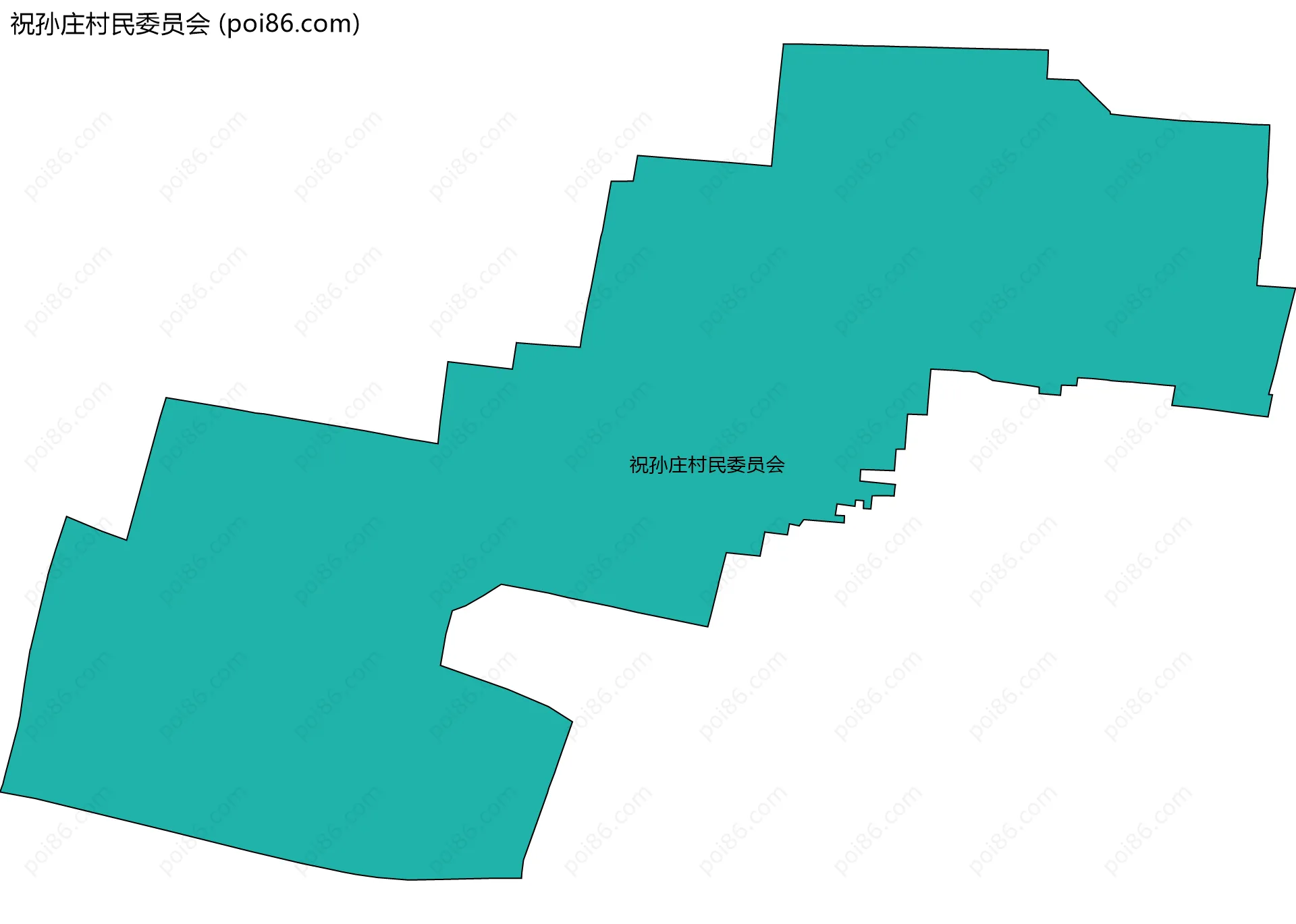 祝孙庄村民委员会边界地图
