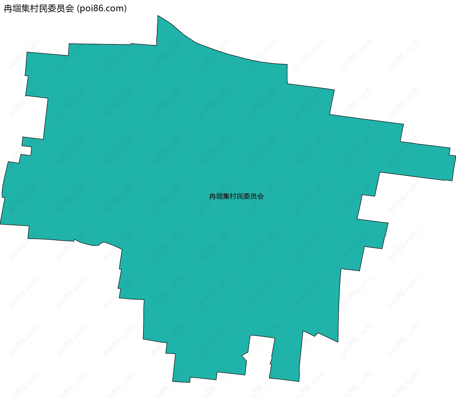 冉堌集村民委员会边界地图