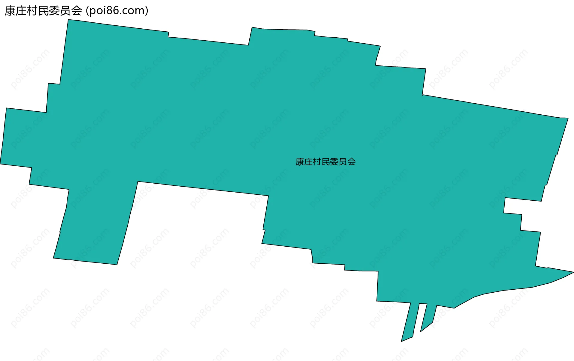 康庄村民委员会边界地图