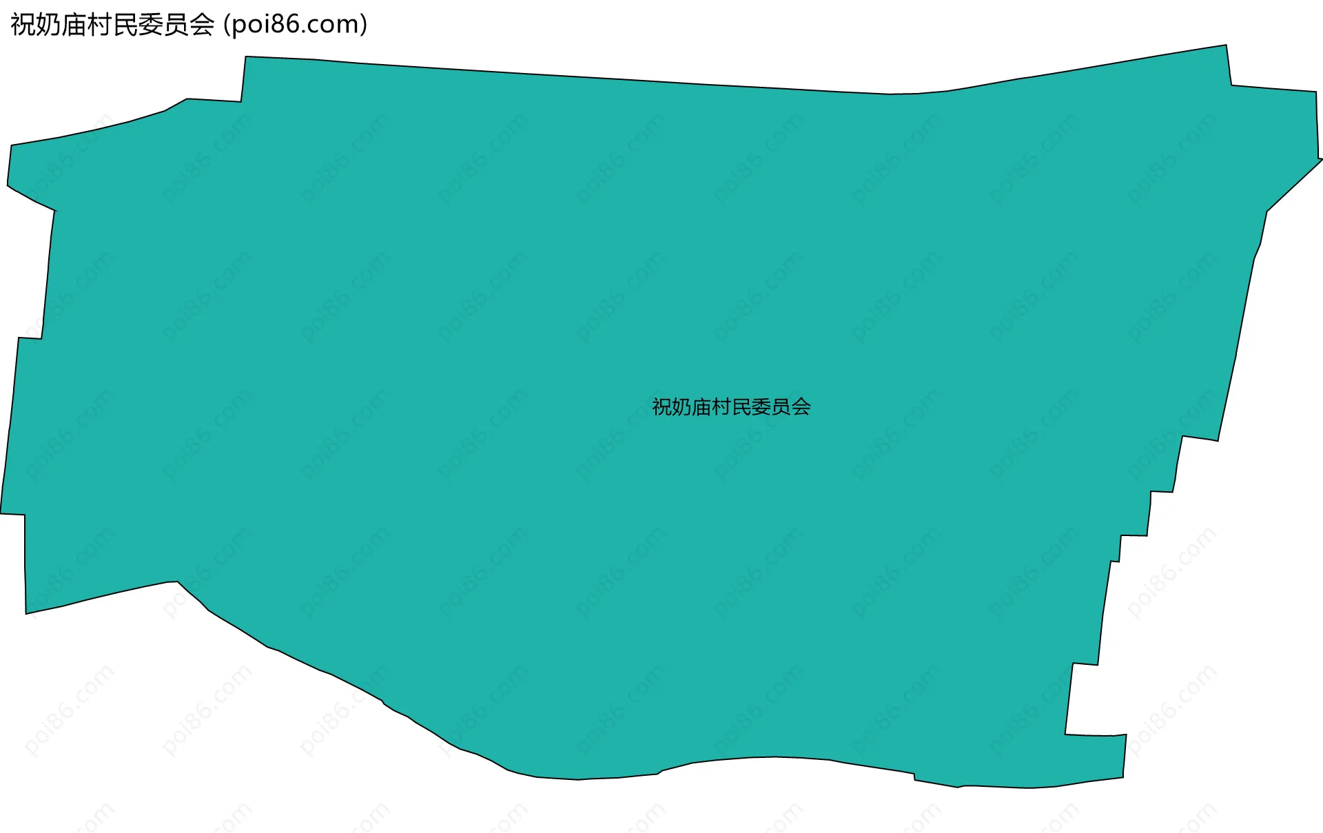 祝奶庙村民委员会边界地图