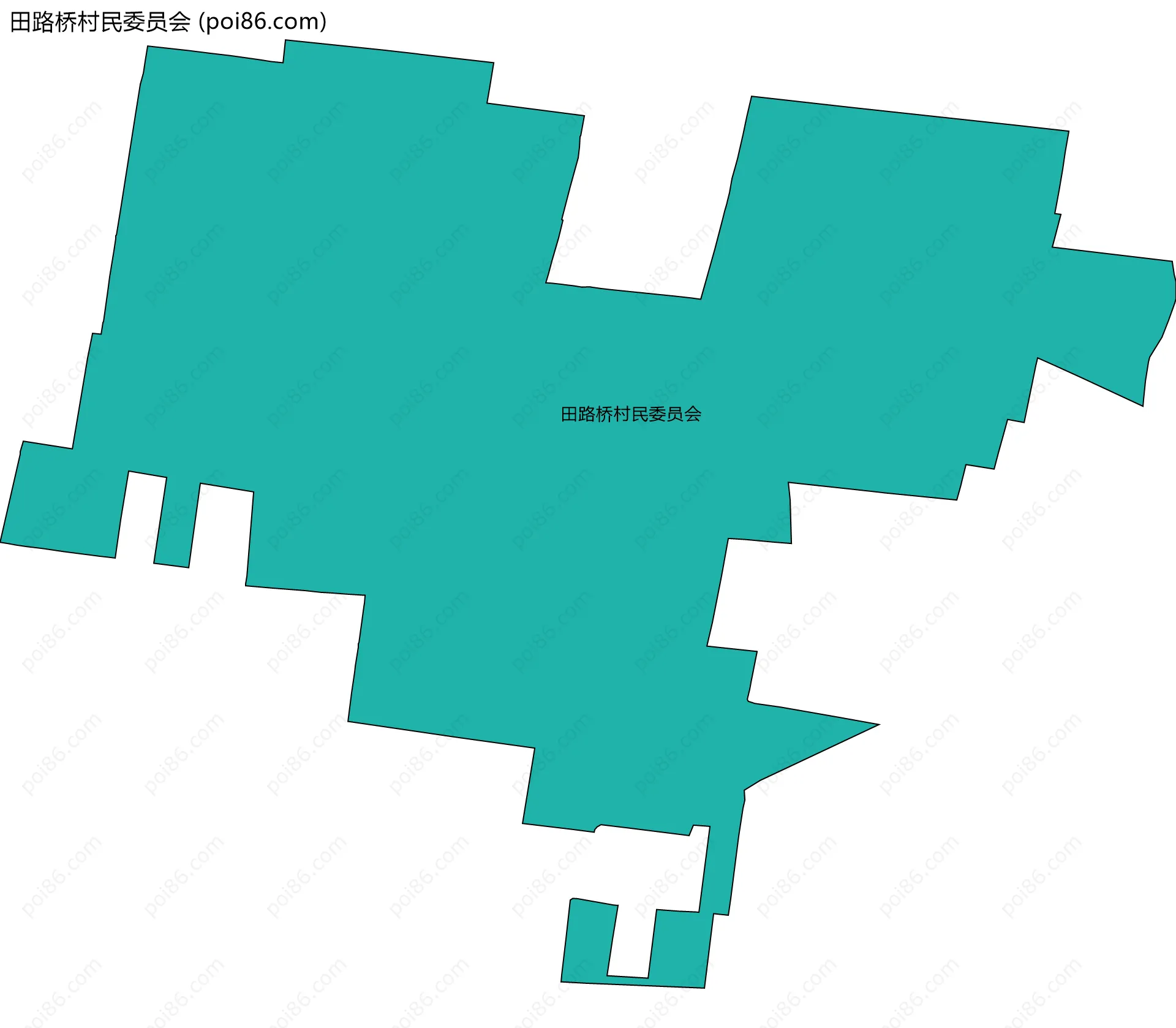 田路桥村民委员会边界地图