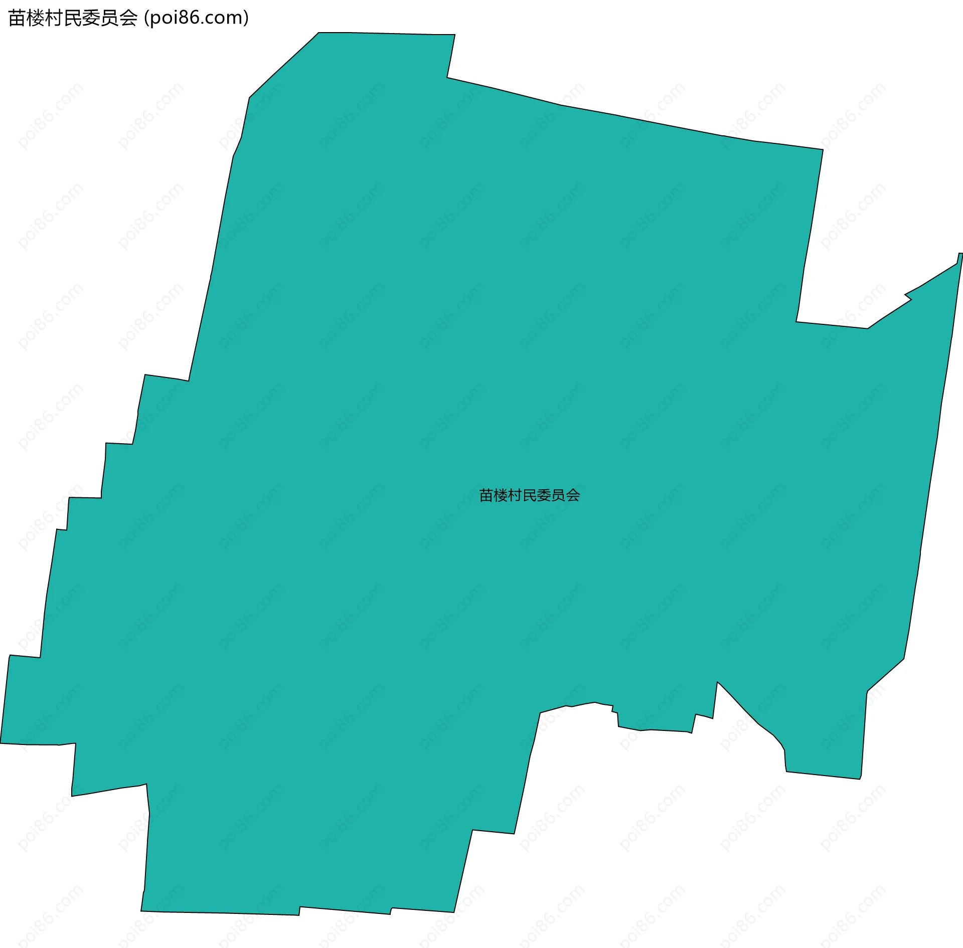 苗楼村民委员会边界地图