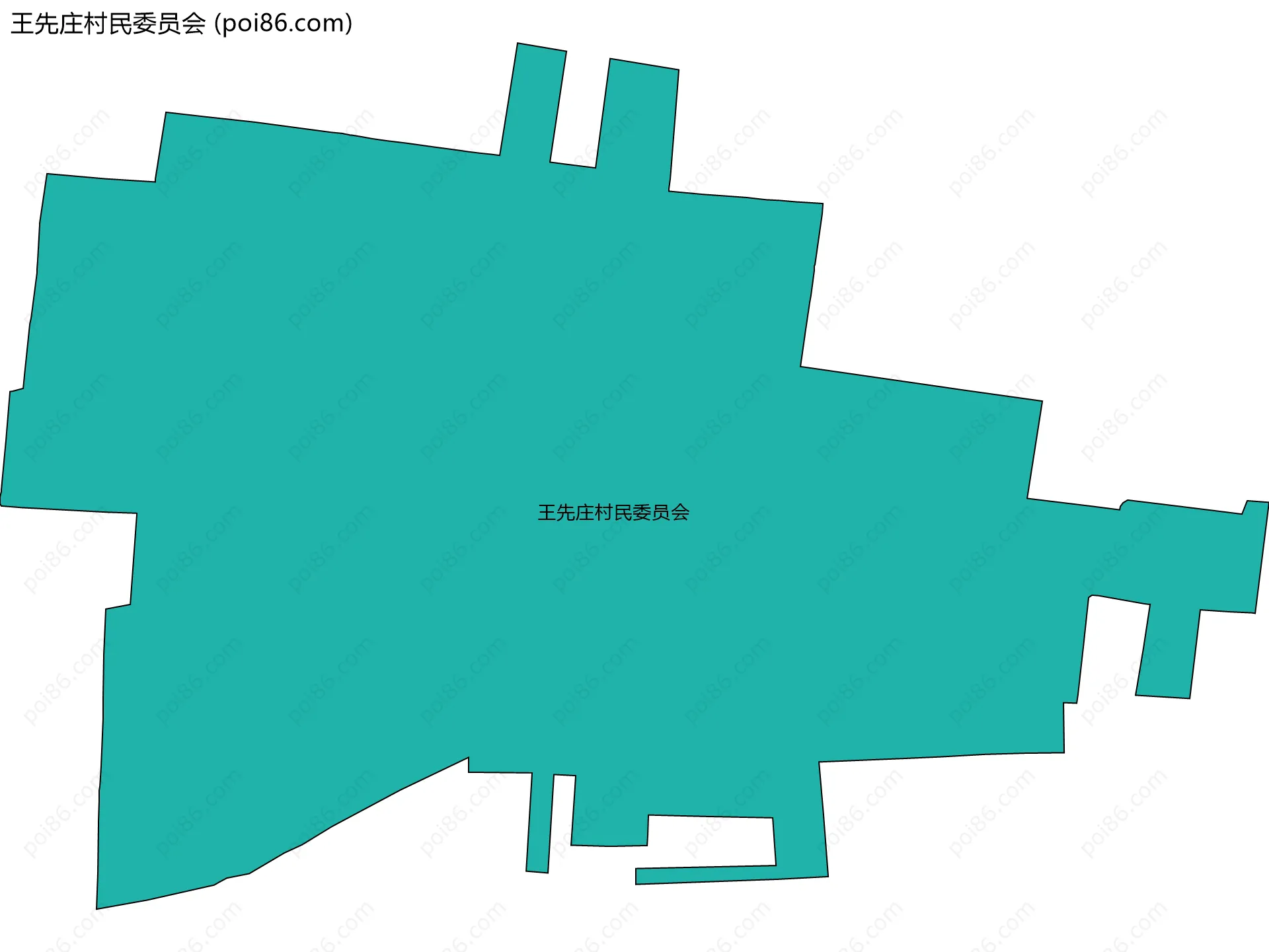 王先庄村民委员会边界地图