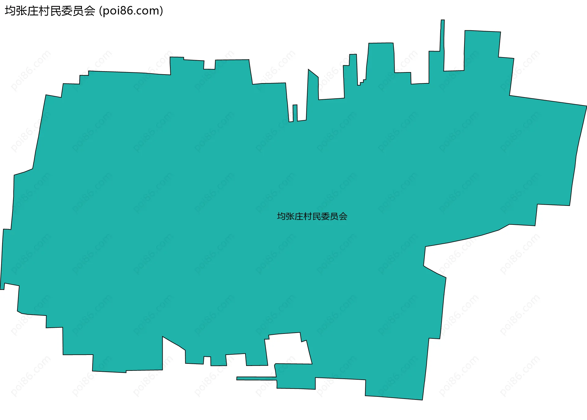 均张庄村民委员会边界地图