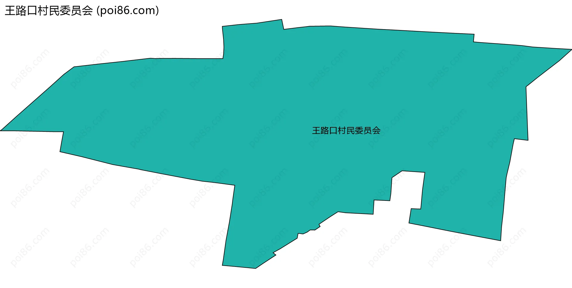 王路口村民委员会边界地图