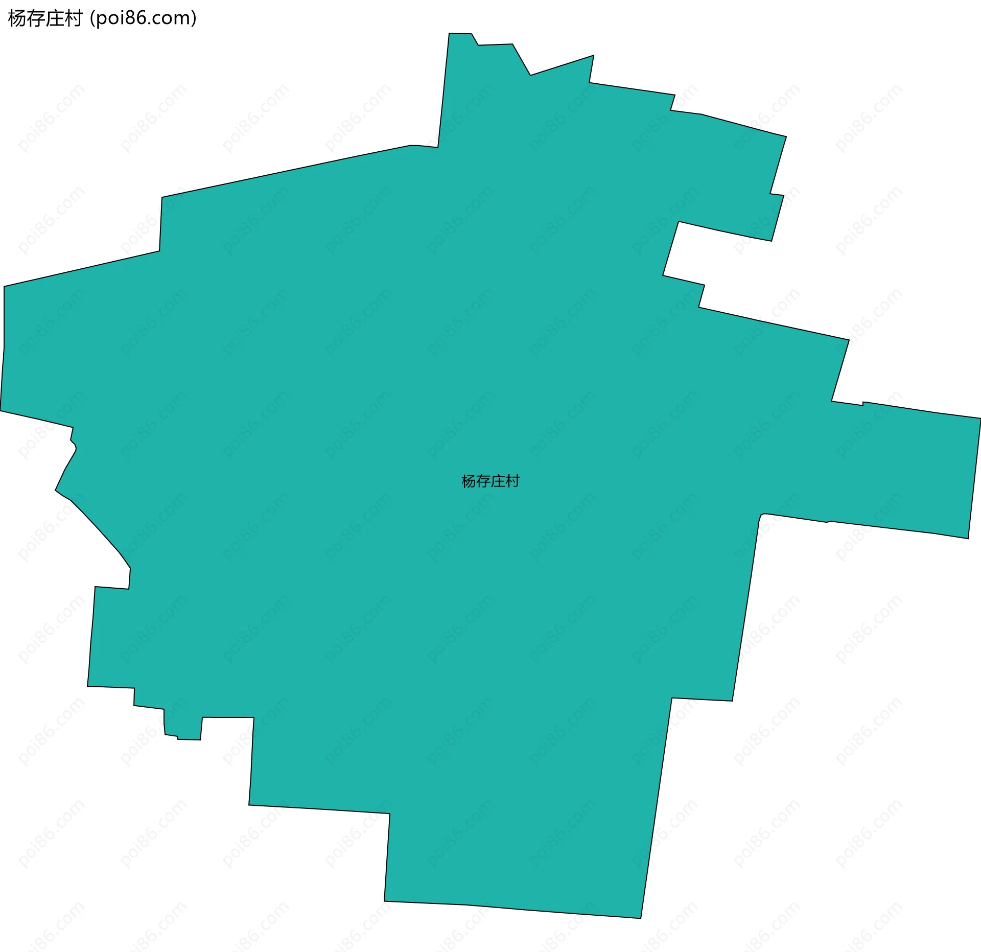 杨存庄村边界地图