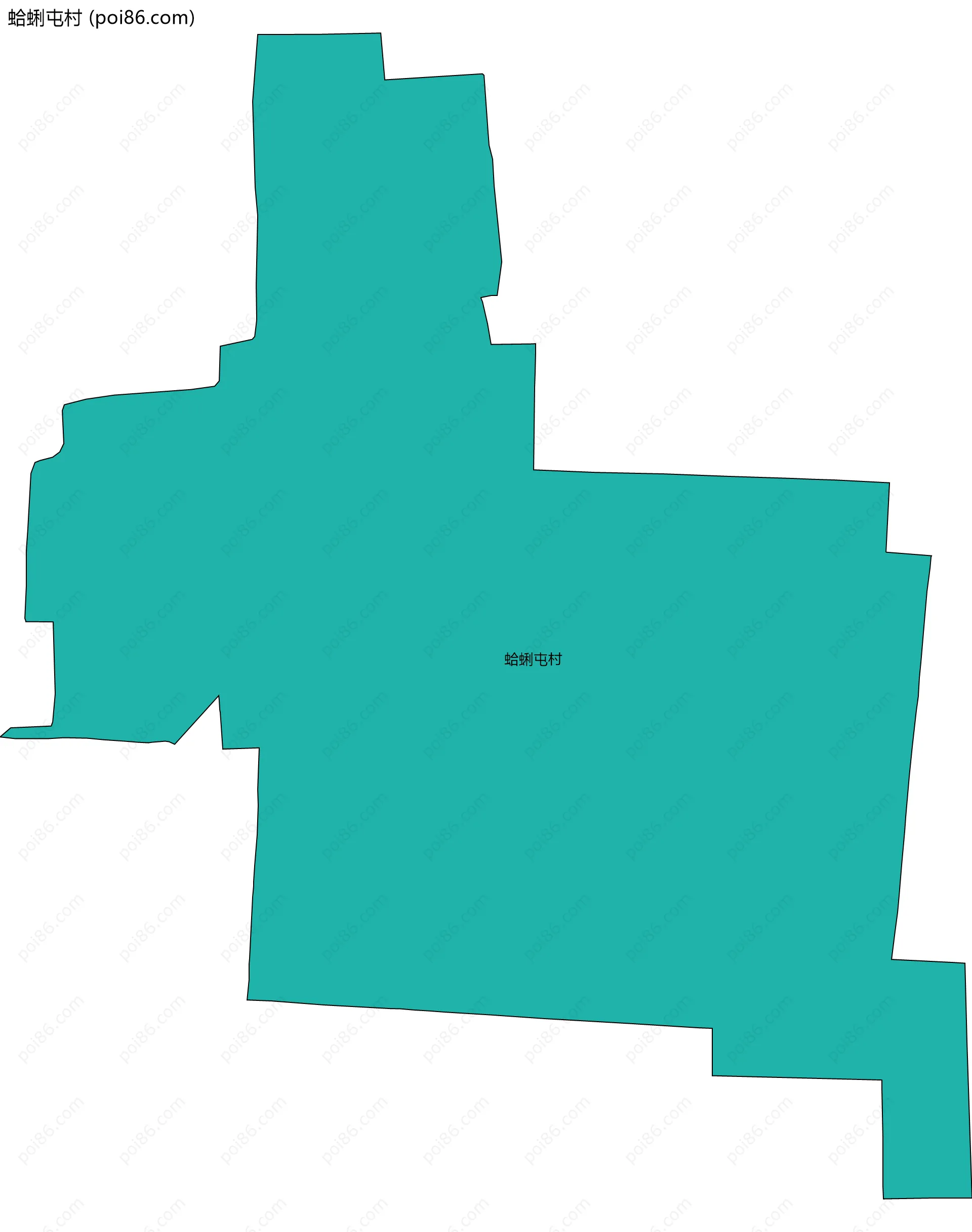 蛤蜊屯村边界地图