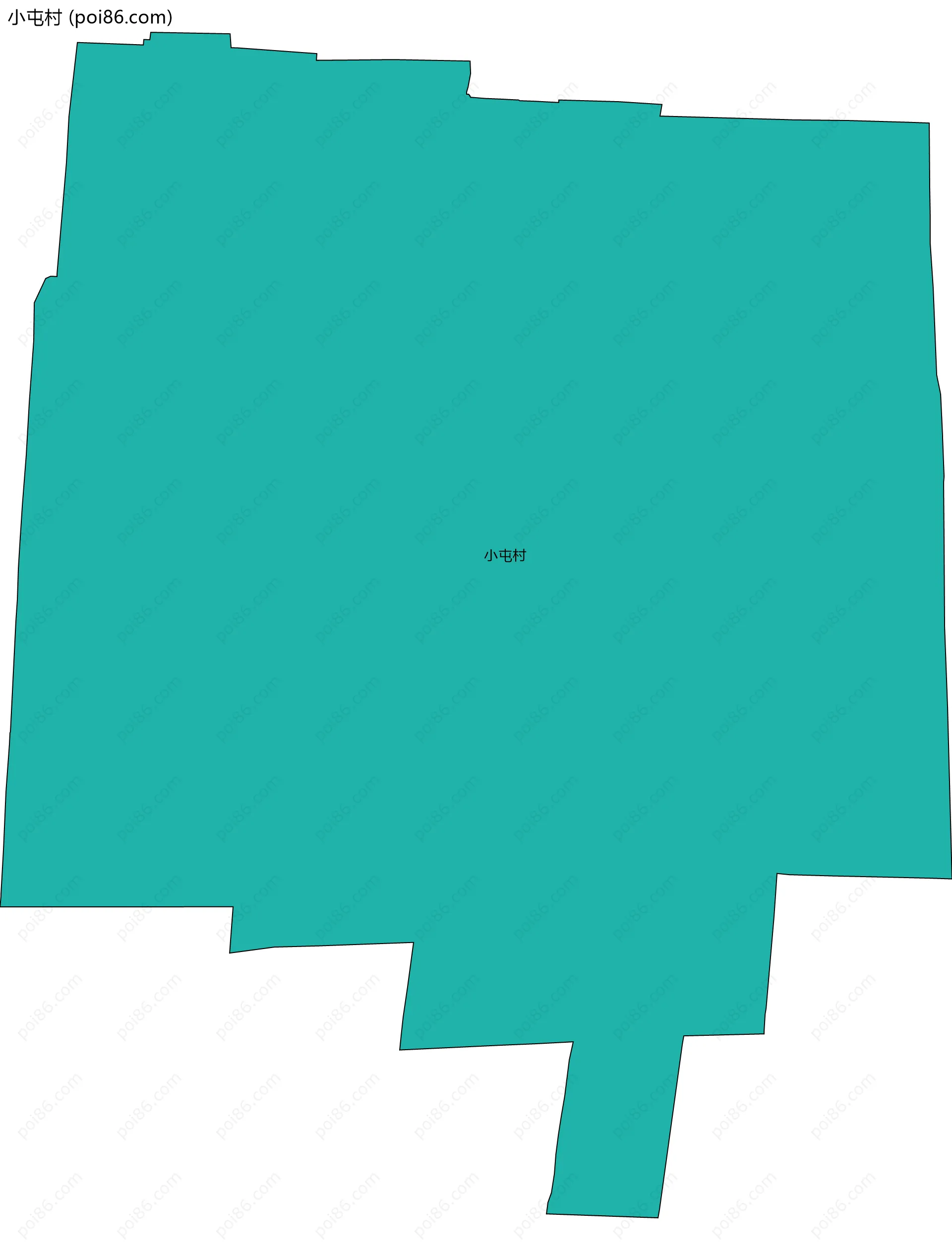 小屯村边界地图