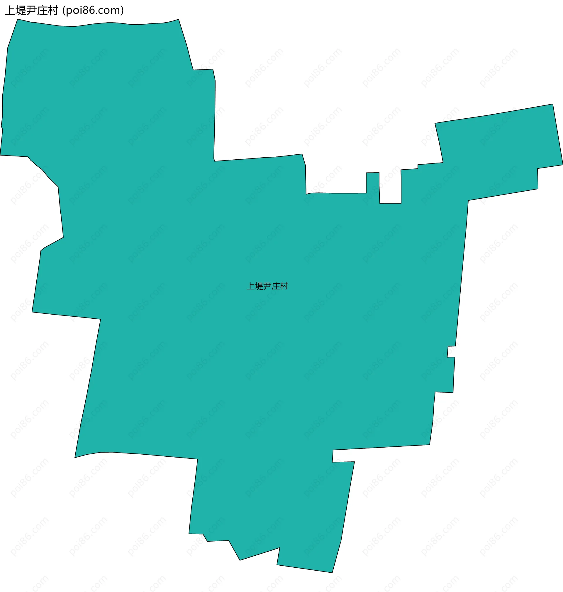 上堤尹庄村边界地图