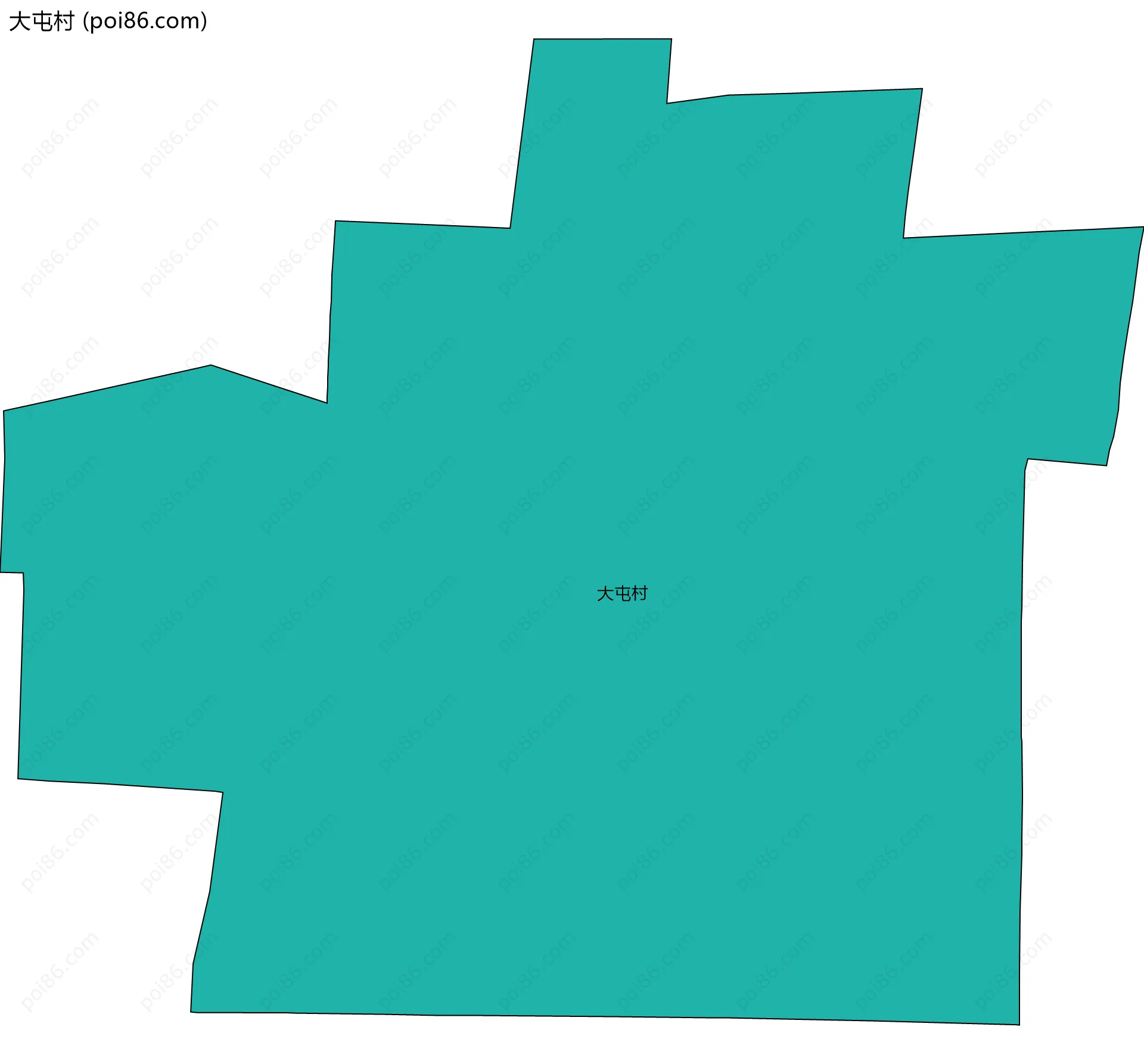 大屯村边界地图