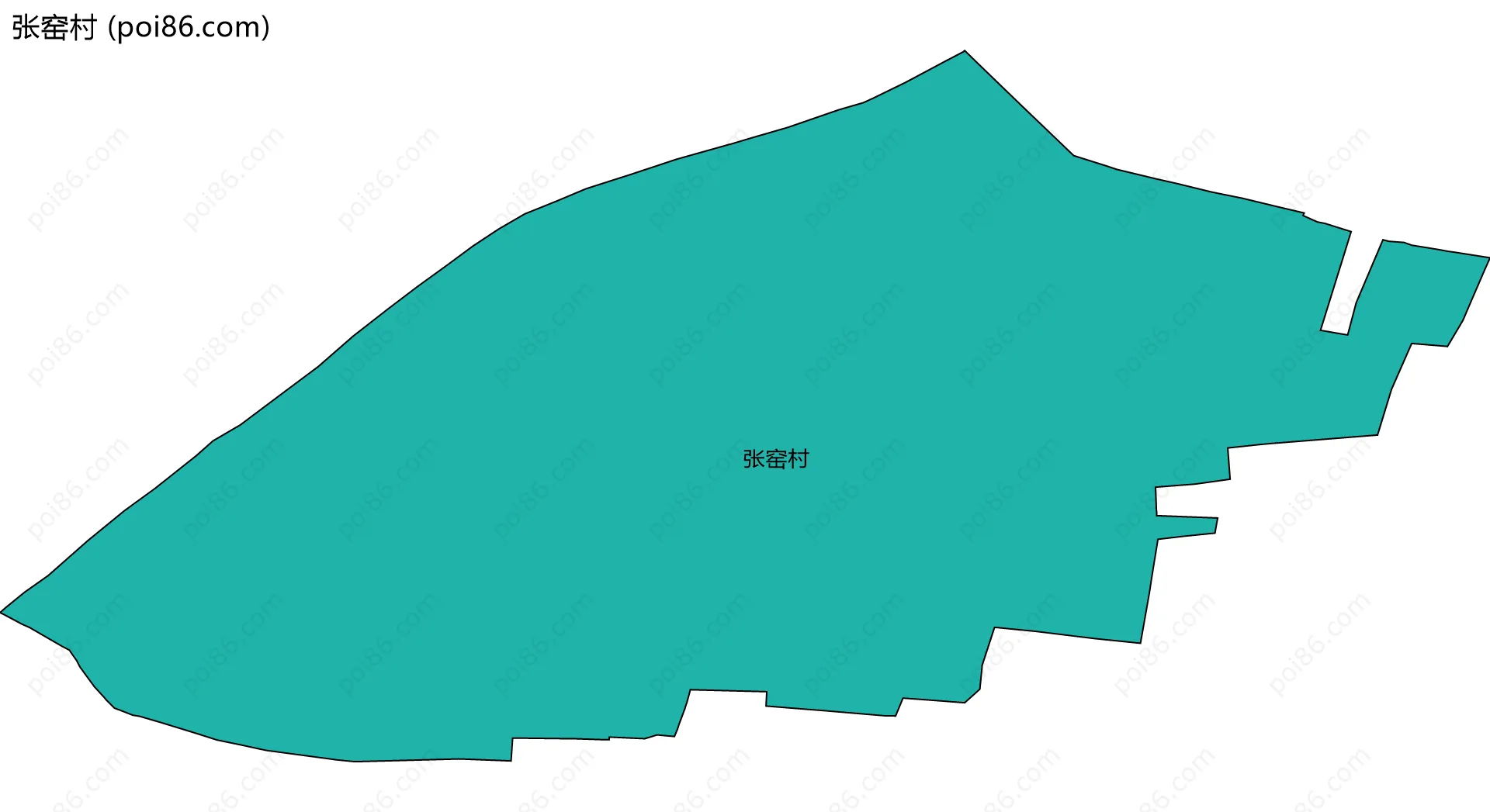 张窑村边界地图