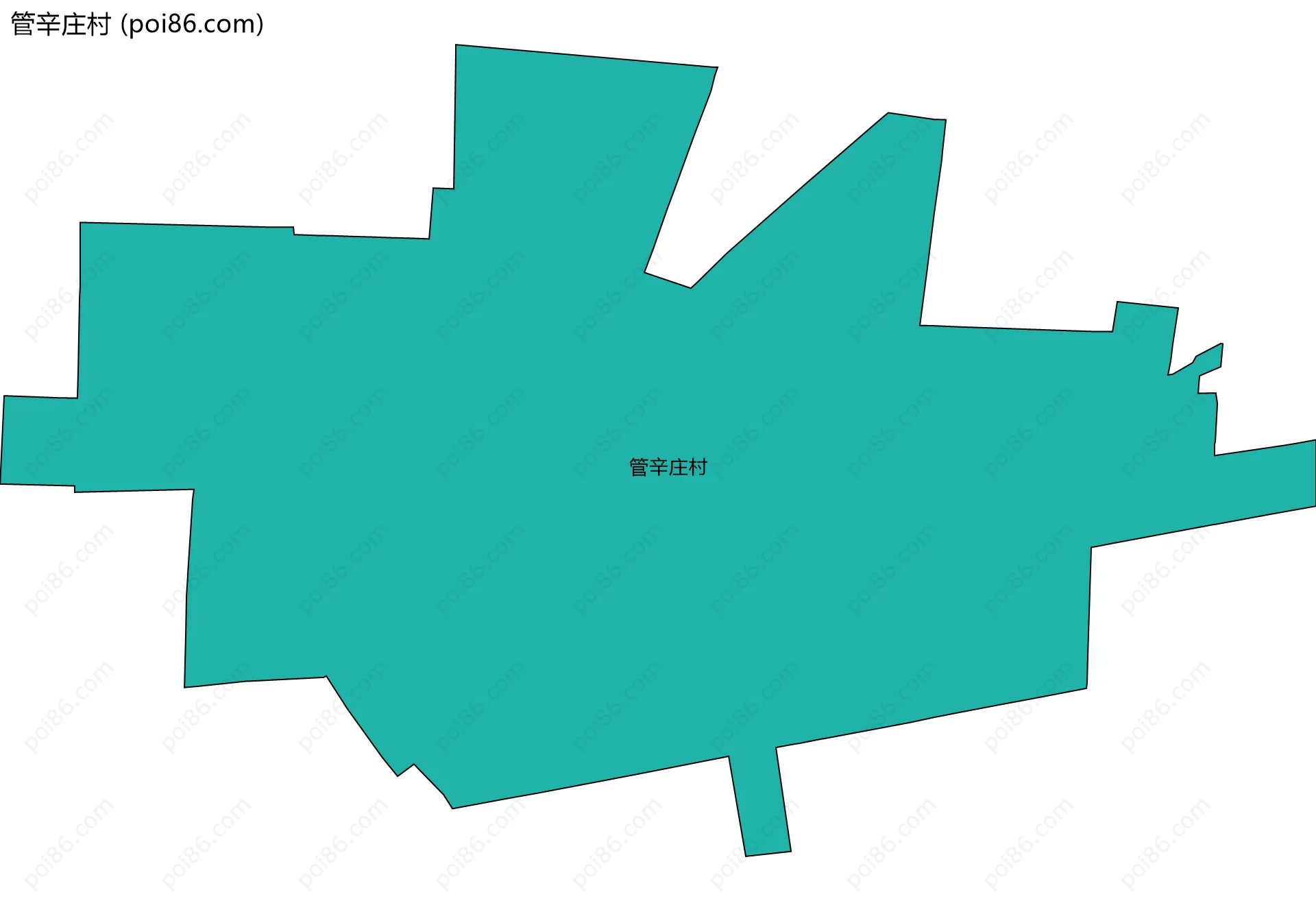 管辛庄村边界地图