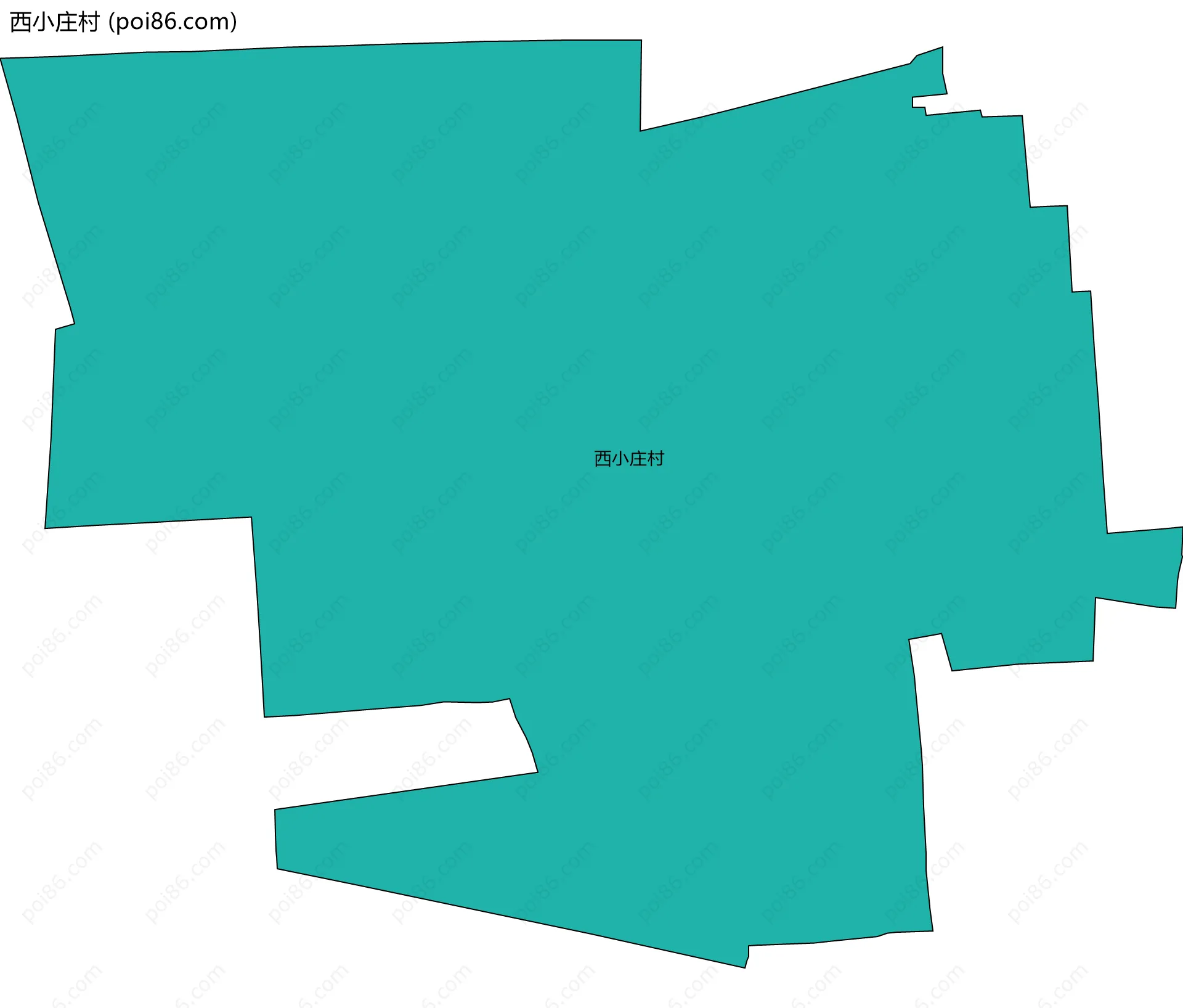 西小庄村边界地图