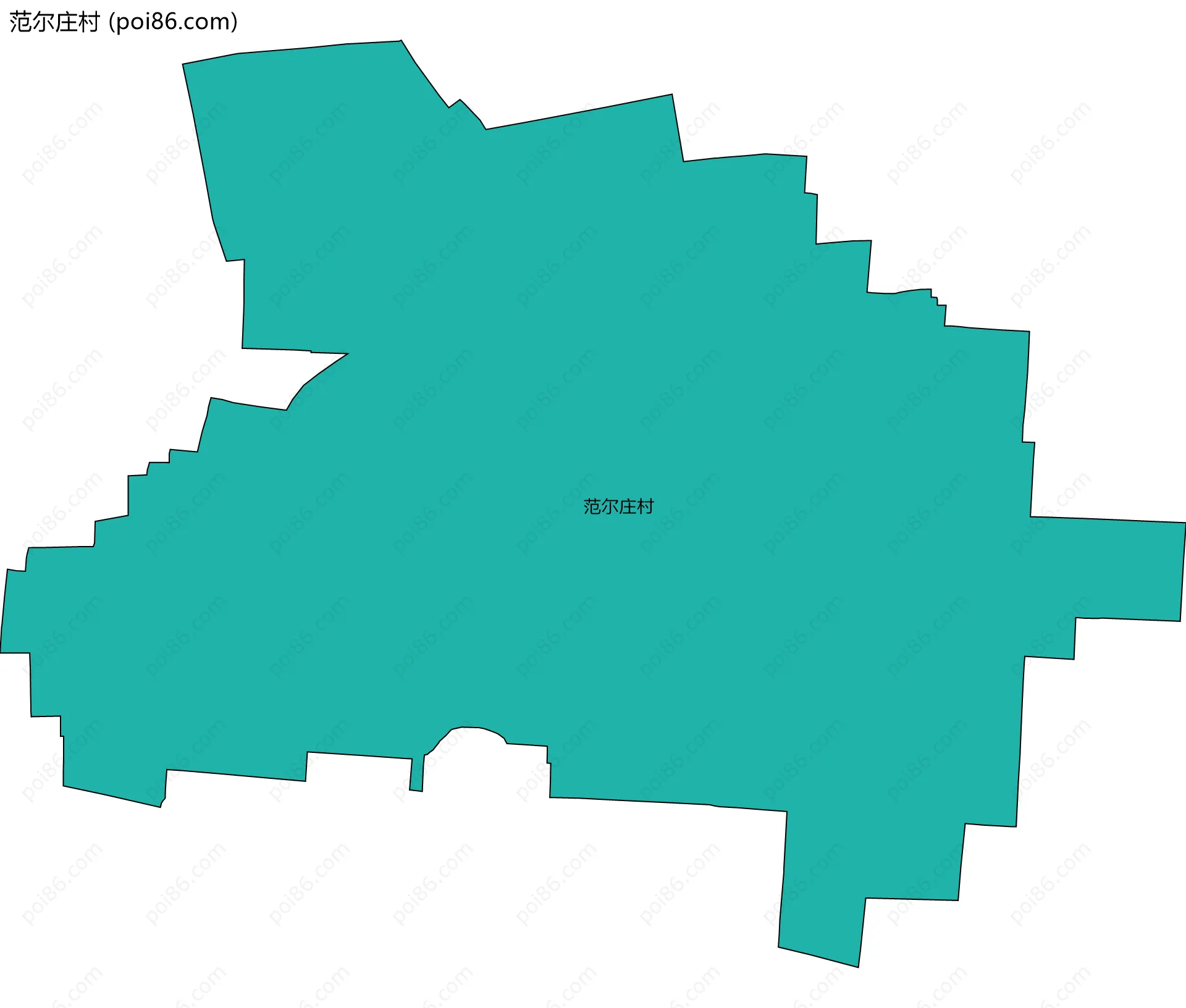 范尔庄村边界地图