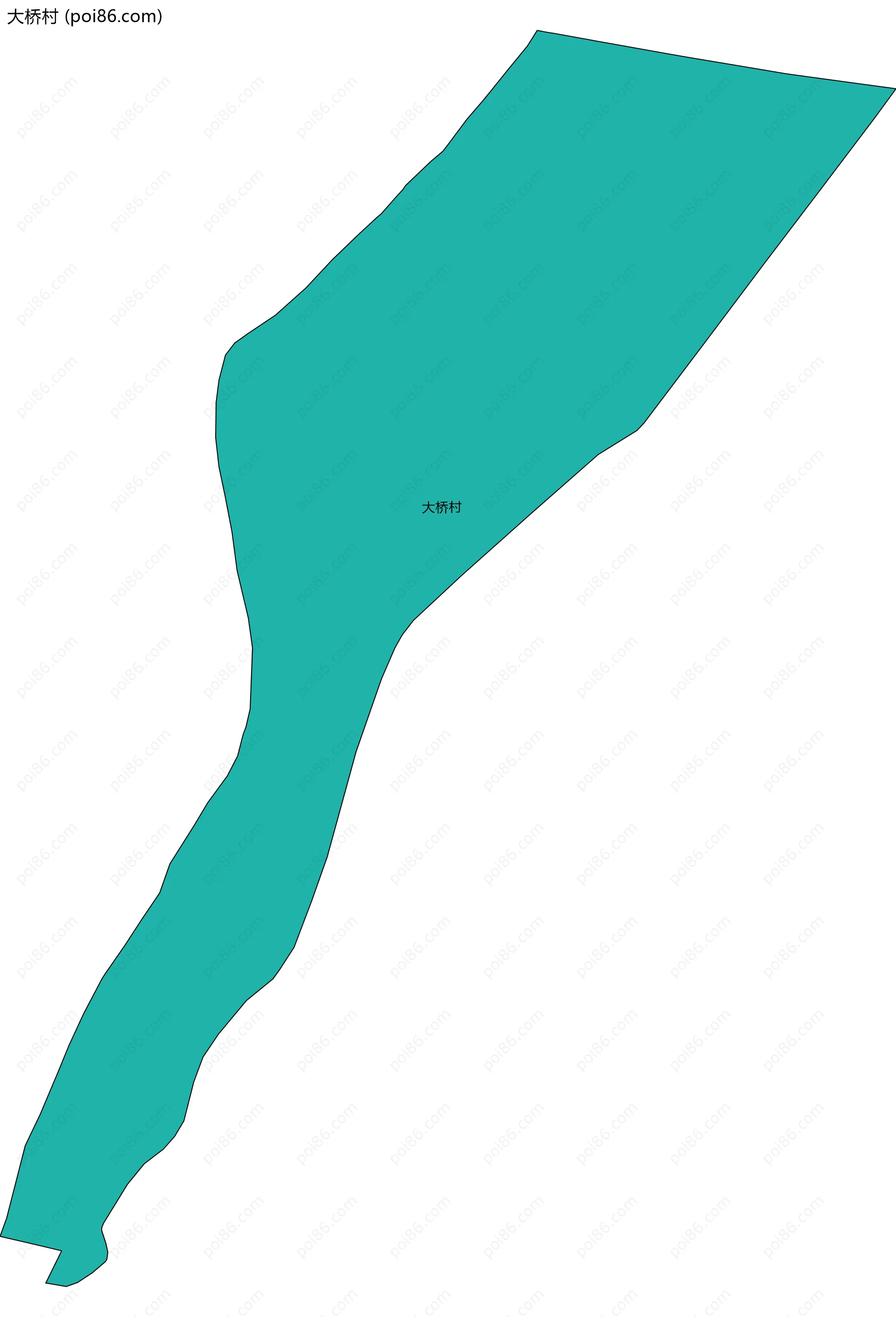 大桥村边界地图