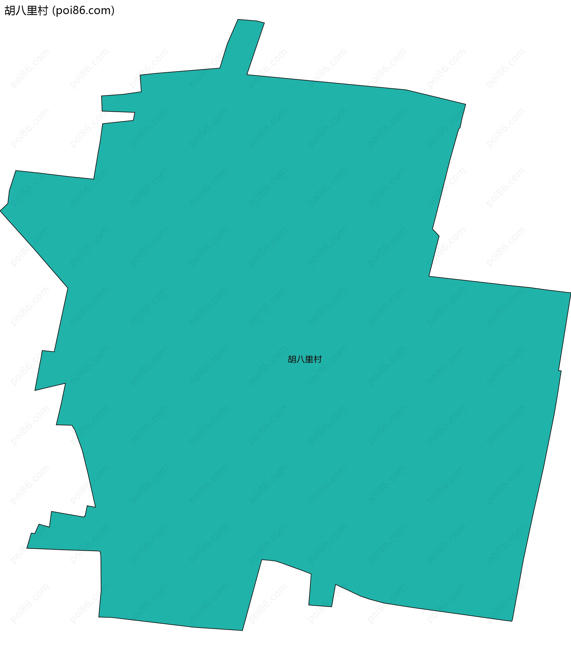 胡八里村边界地图