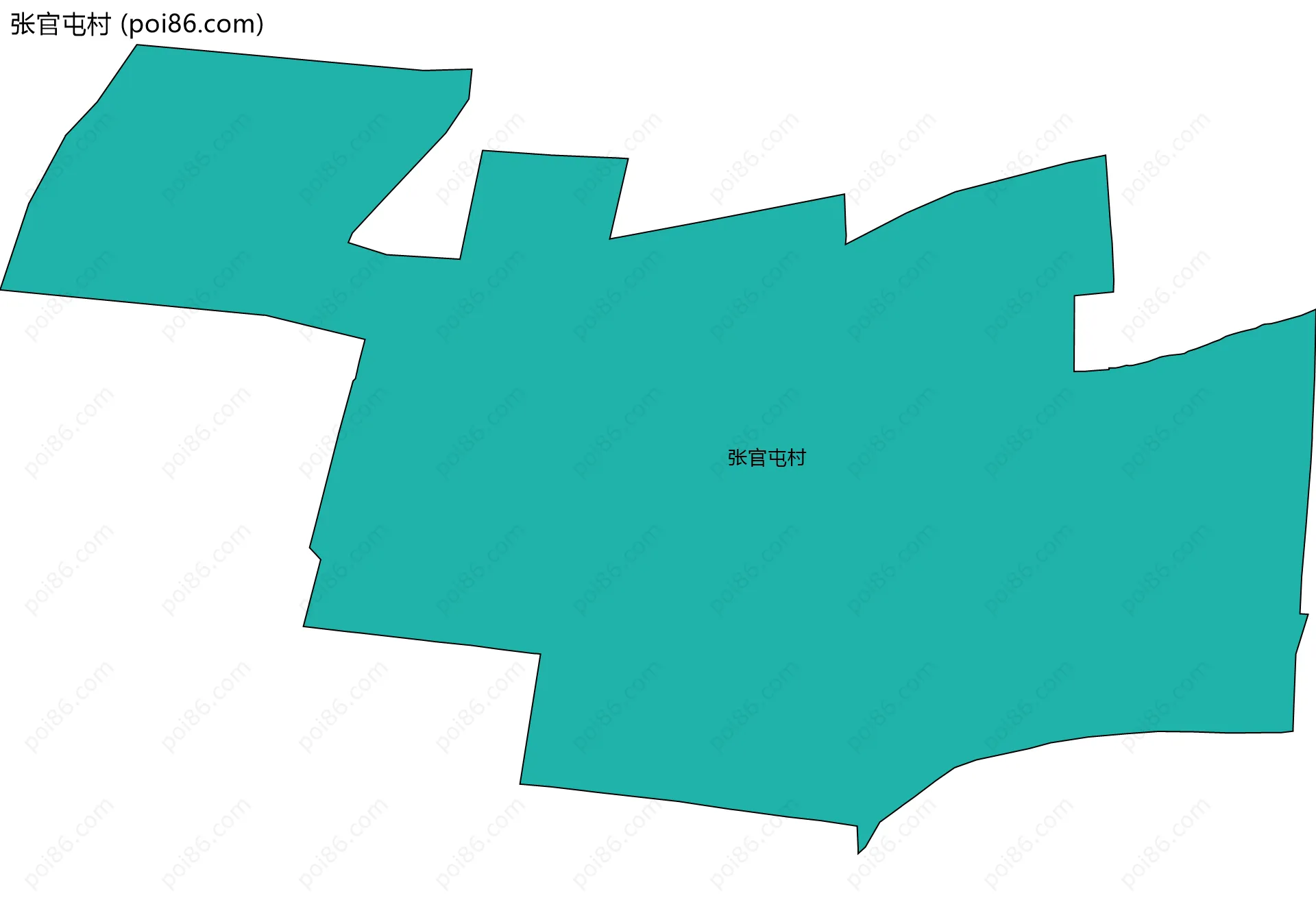 张官屯村边界地图