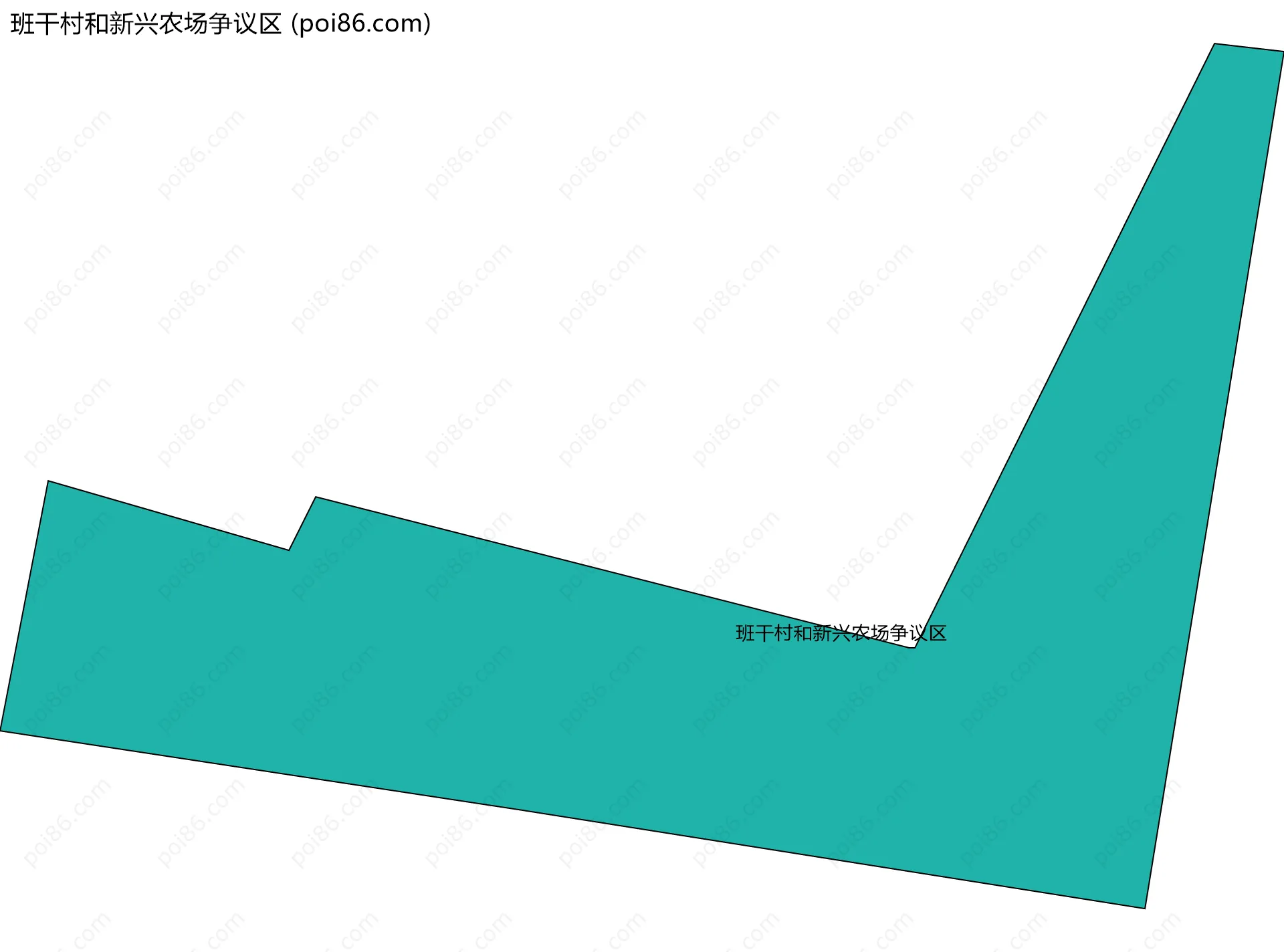班干村和新兴农场争议区边界地图