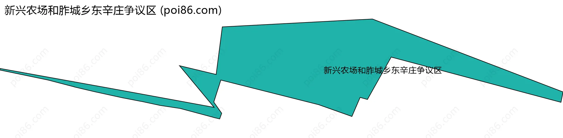 新兴农场和胙城乡东辛庄争议区边界地图