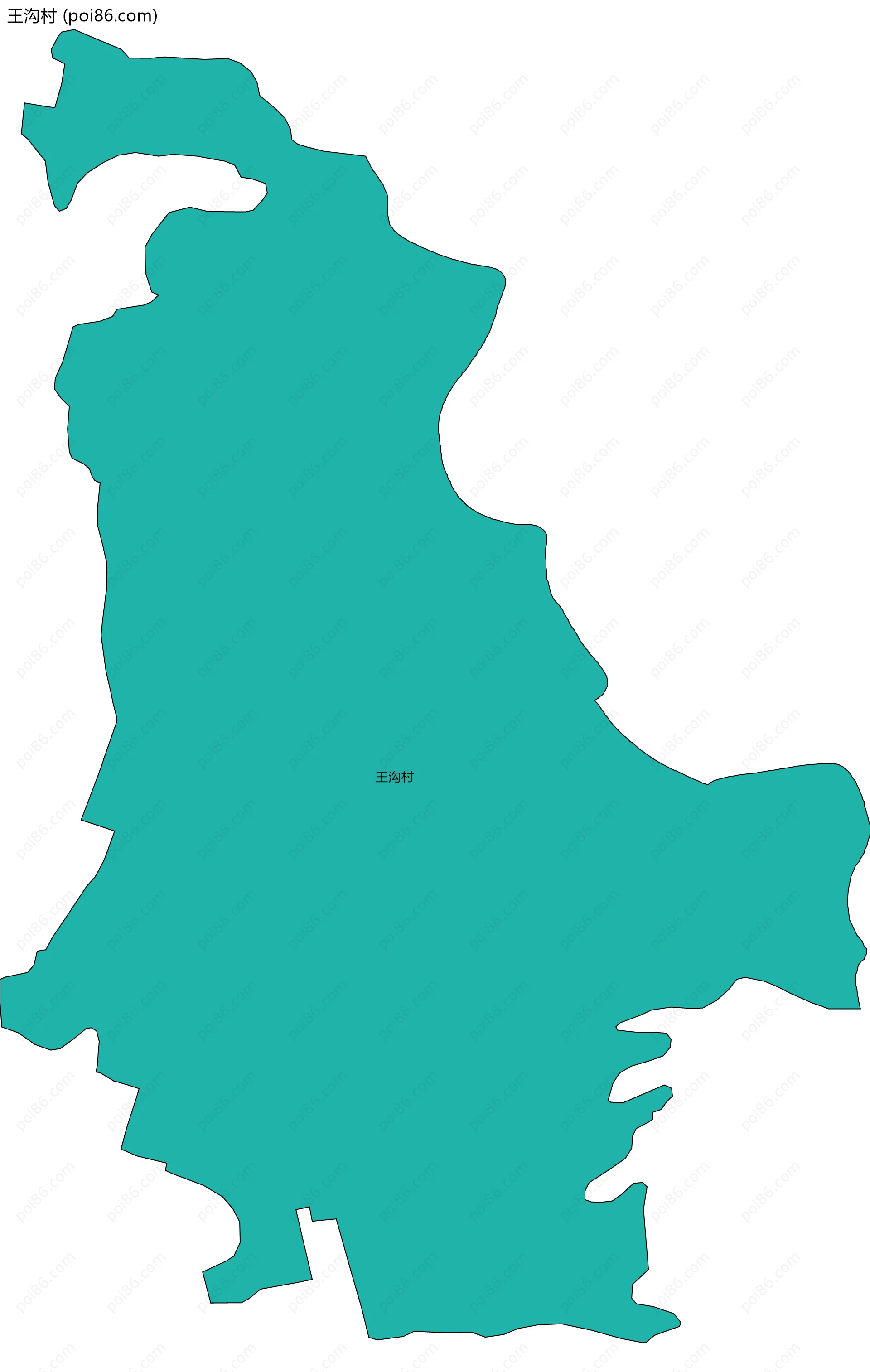 王沟村边界地图