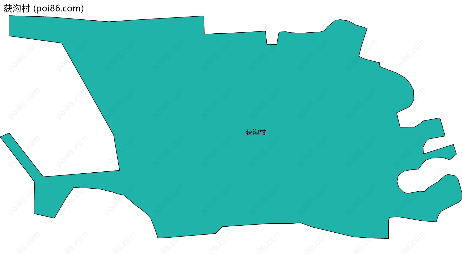 获沟村边界地图