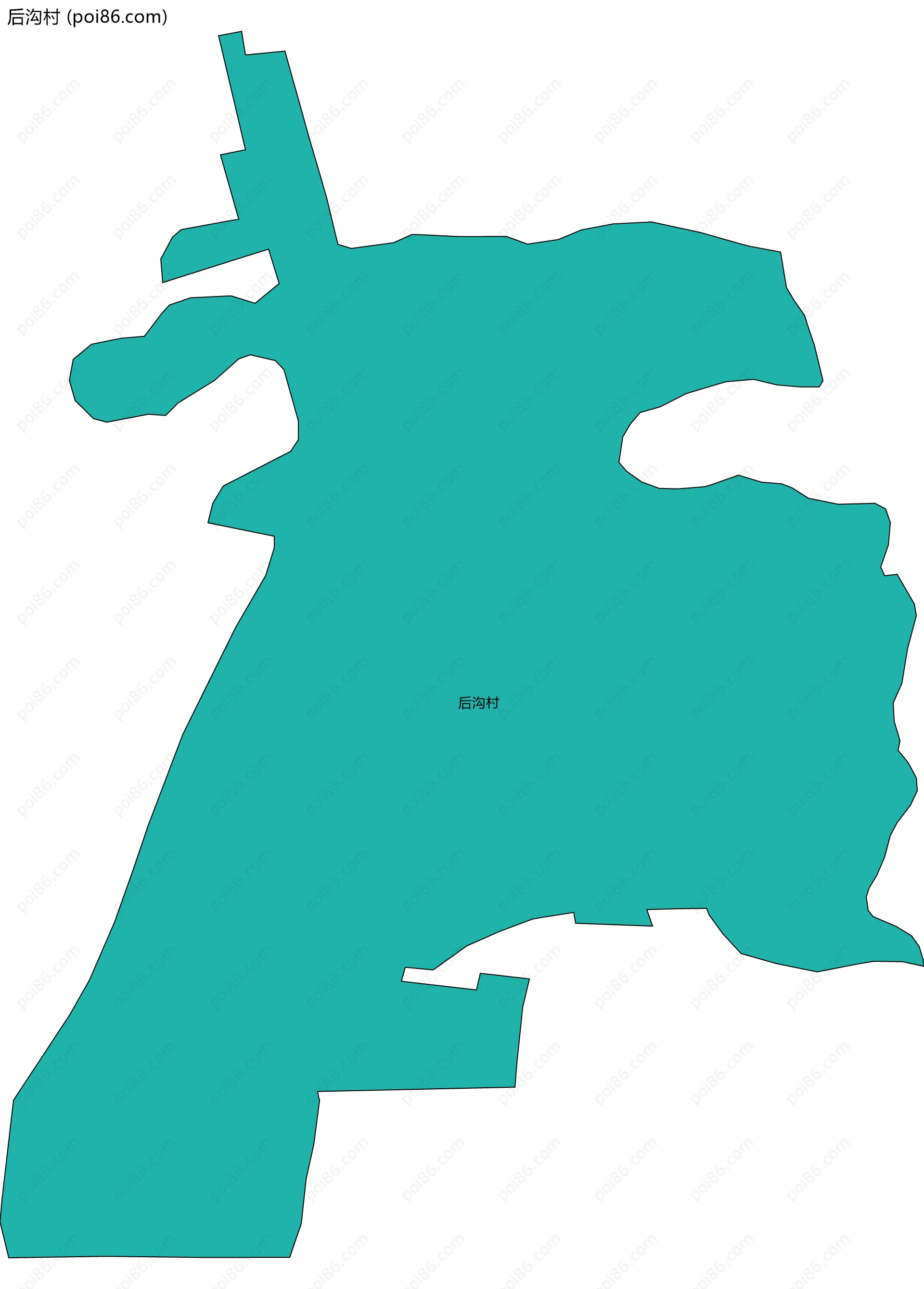 后沟村边界地图