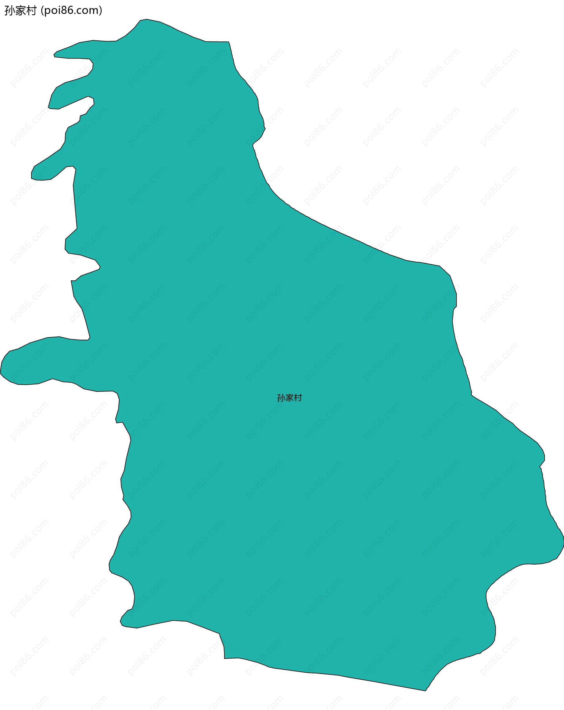 孙家村边界地图